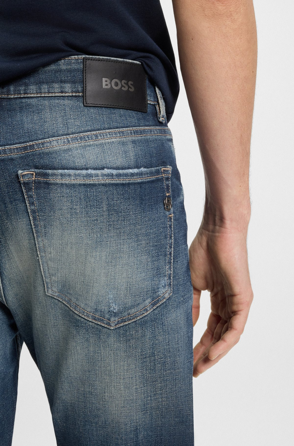 BLUE JEANS IN STRETCH DENIM - 5