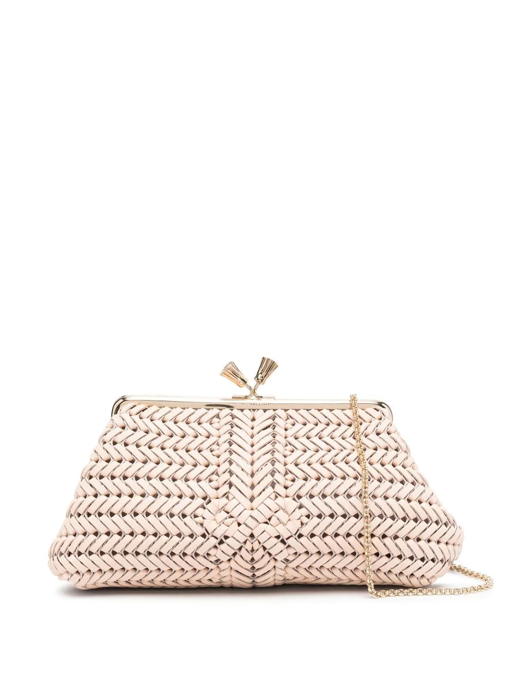 interwoven-design twist-lock clutch bag - 1