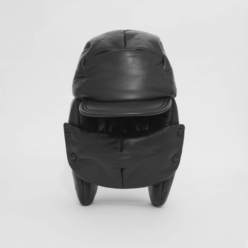 Padded Lambskin Oversized Cap 1