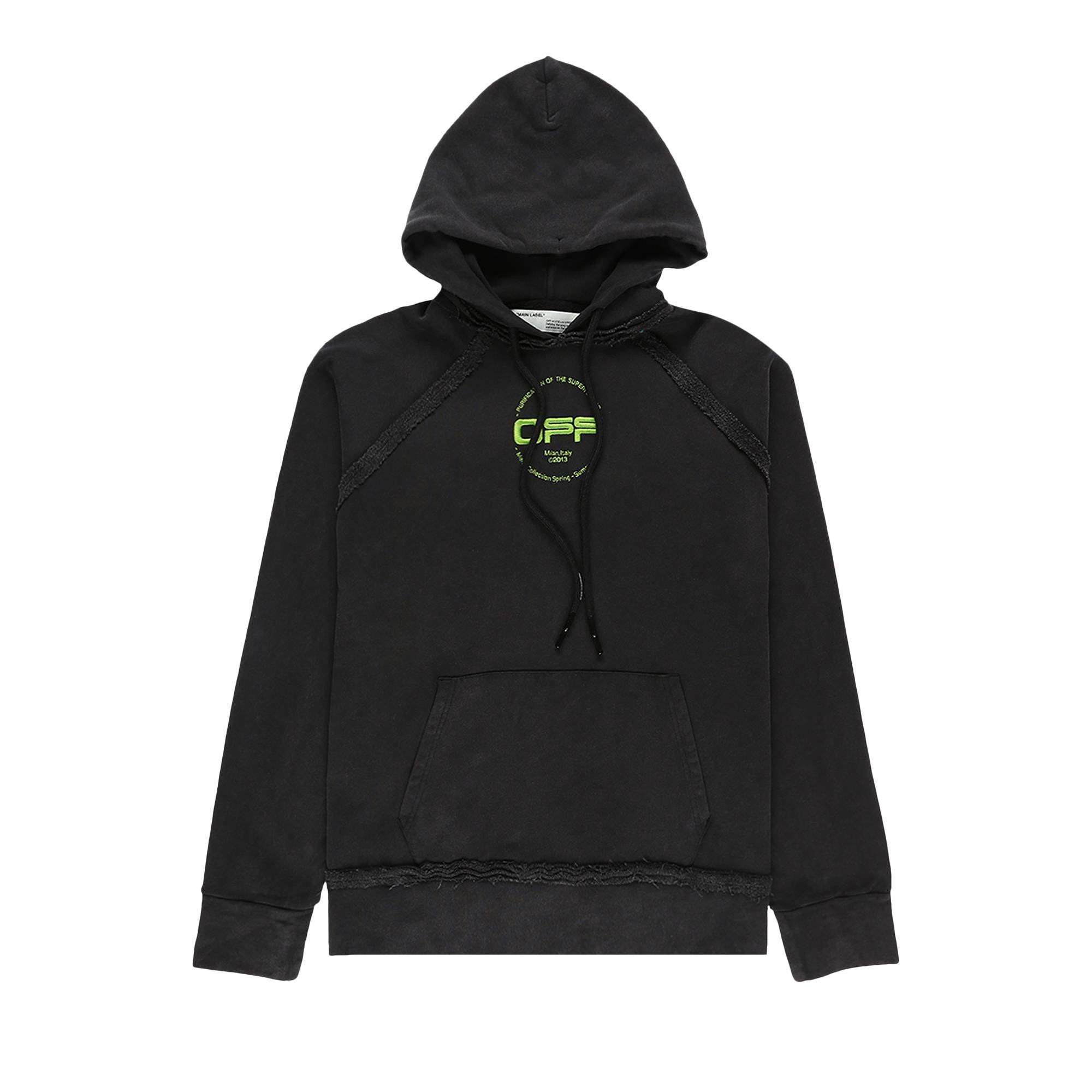 Off-White Hand Logo Incompiuto Hoodie 'Black' - 1