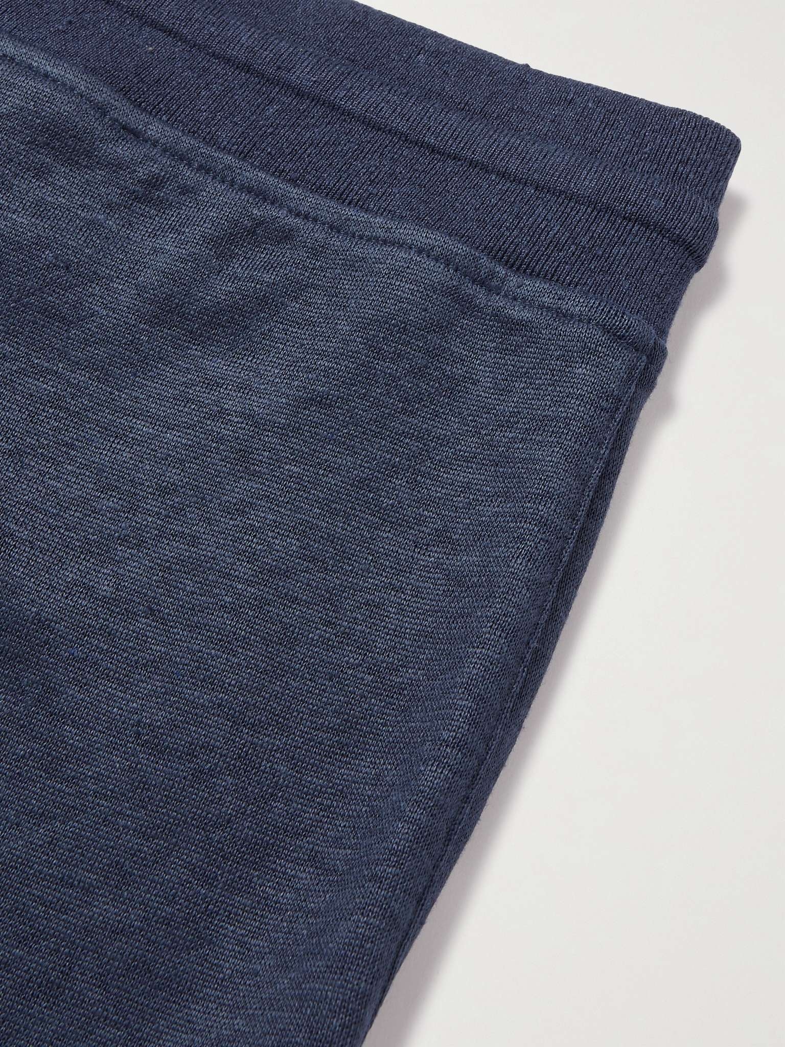 Slim-Fit Linen Drawstring Trousers - 8