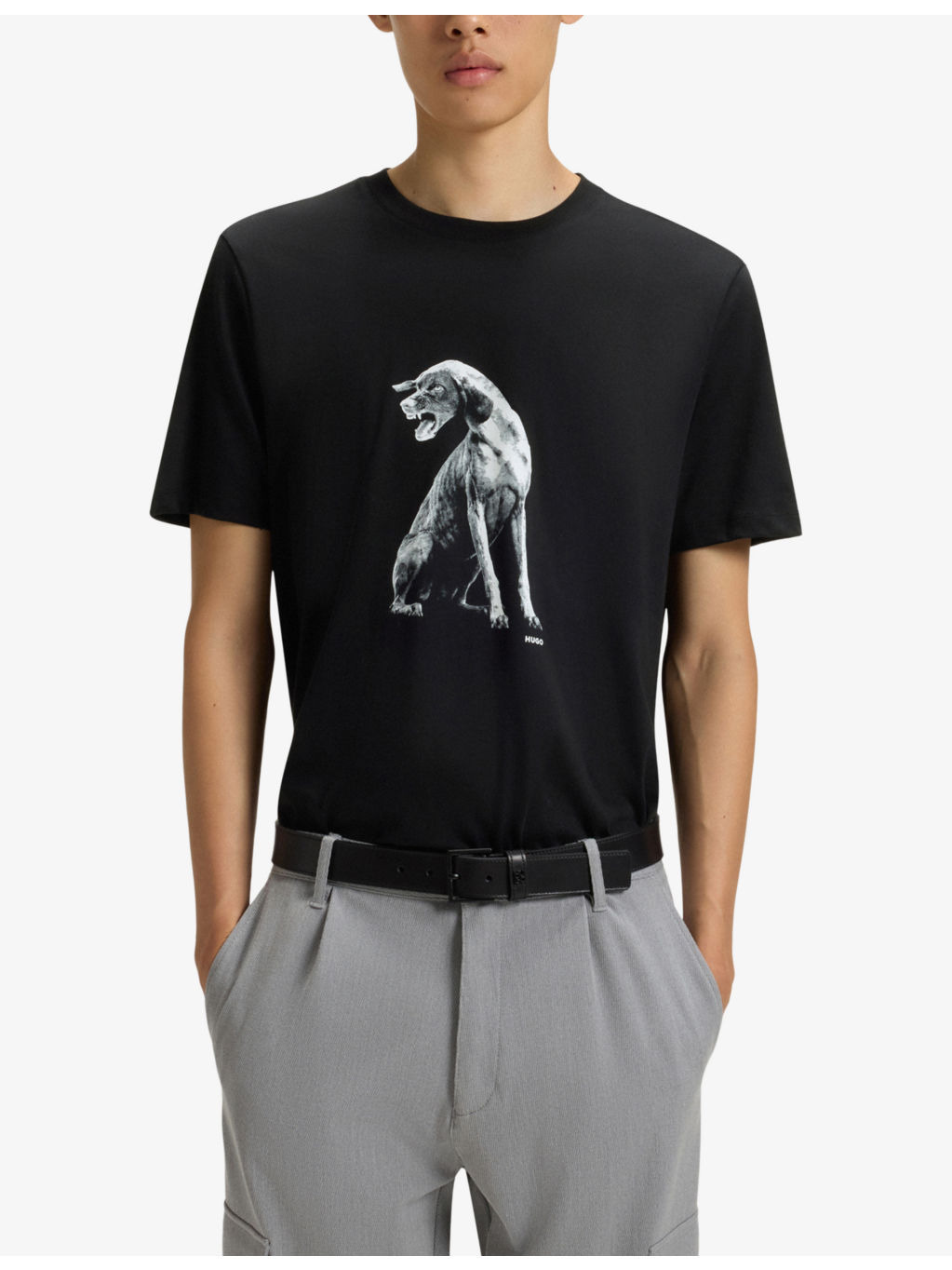 Dog-Print Short-Sleeved Cotton-Jersey T-Shirt - 3