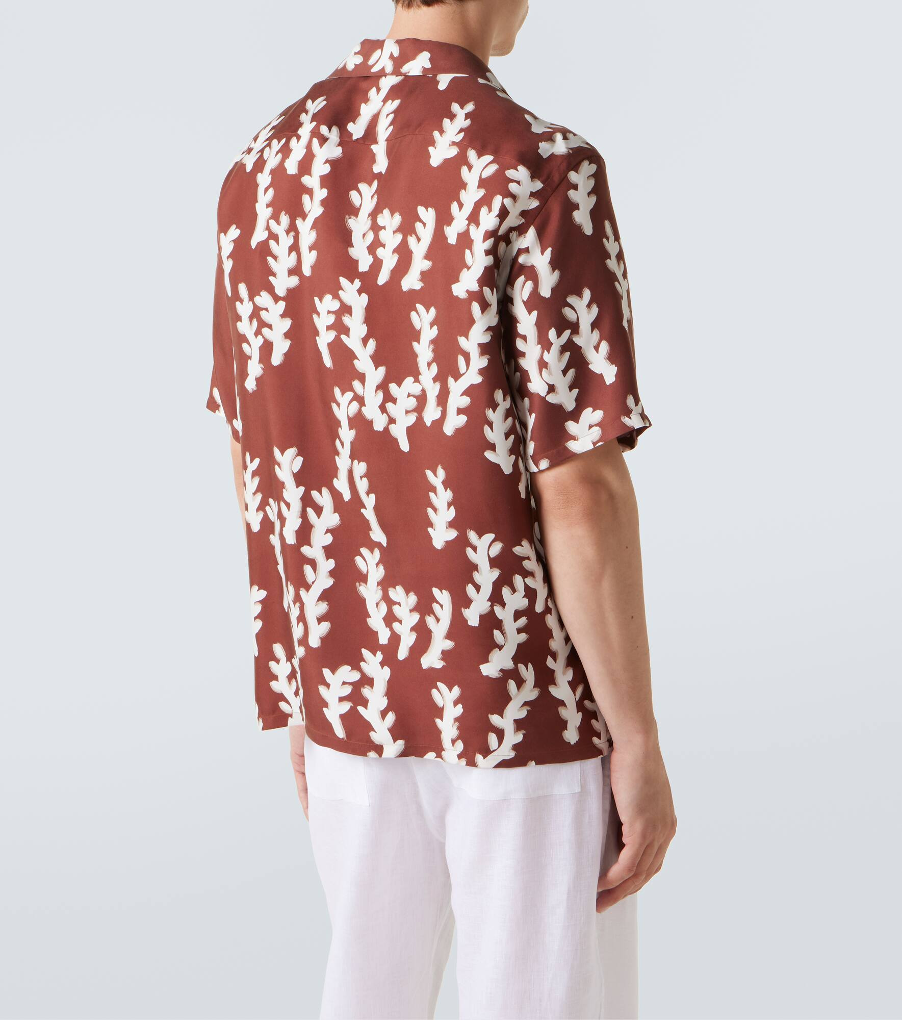 Printed silk bowling shirt - 4