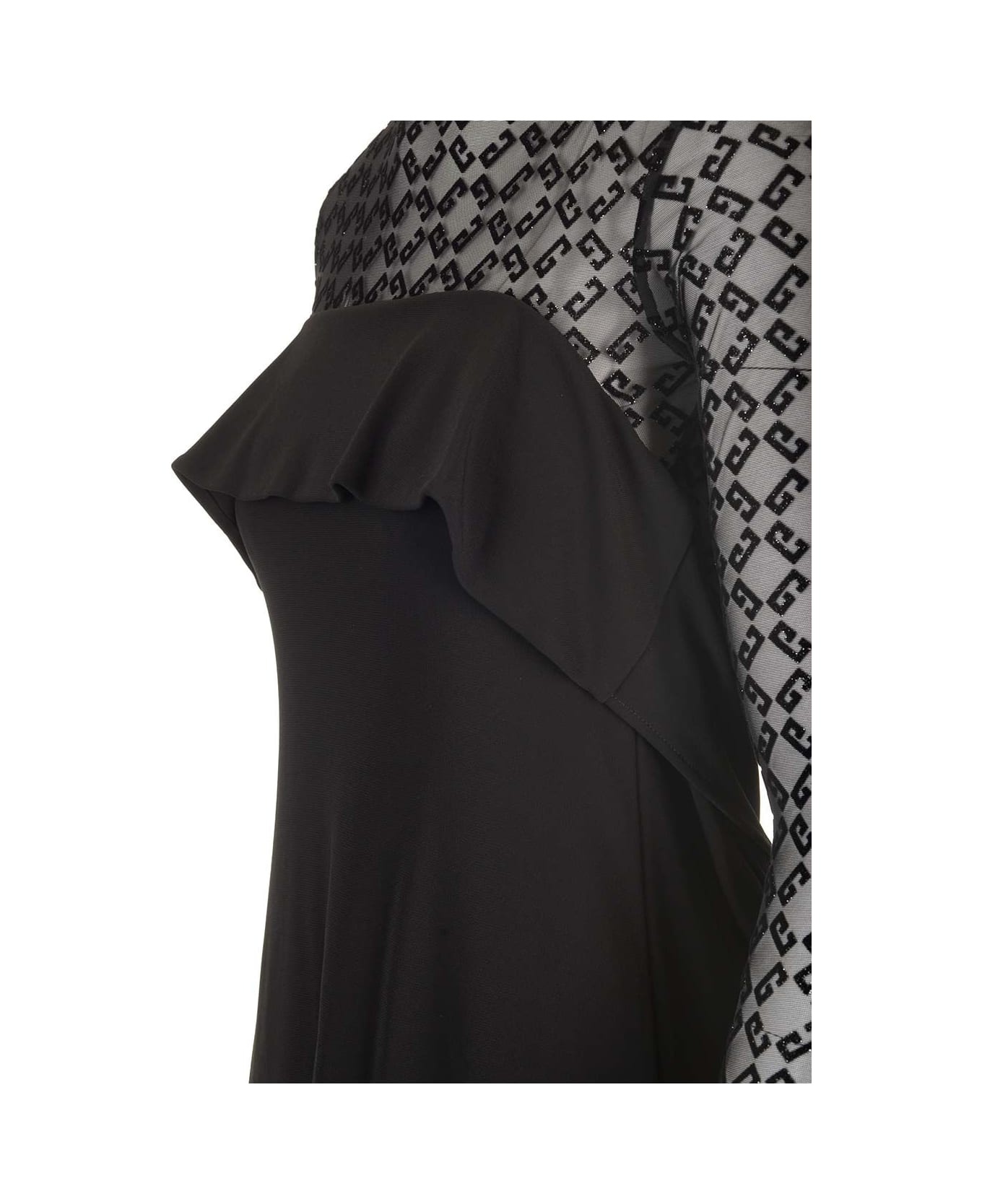 Jersey And Tulle Mini Dress - 5