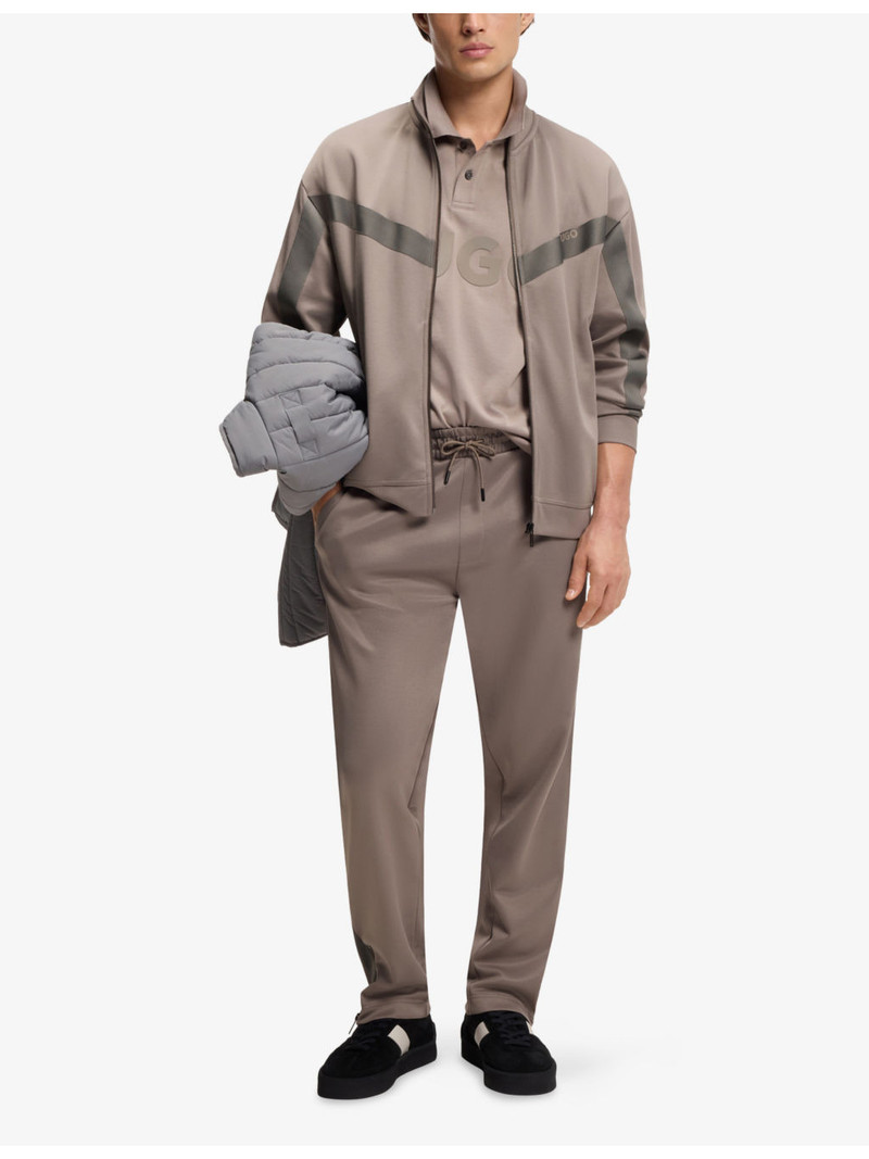 HUGO Logo-Print Relaxed-Fit Woven Tracksuit Top outlook