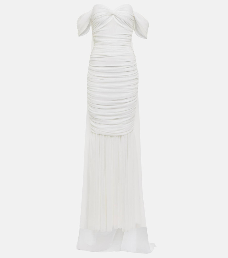 Walter off-shoulder gown 1