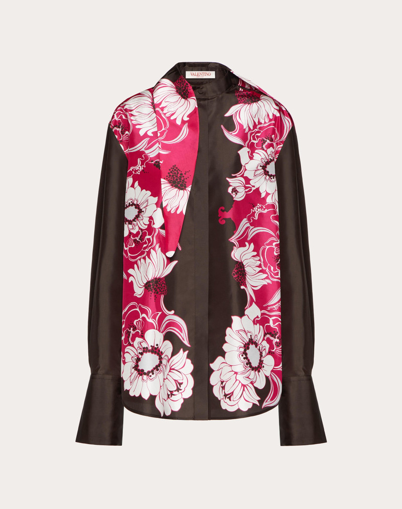 TAFFETA SHIRT WITH STREET FLOWERS DAISYLAND PRINT - 1