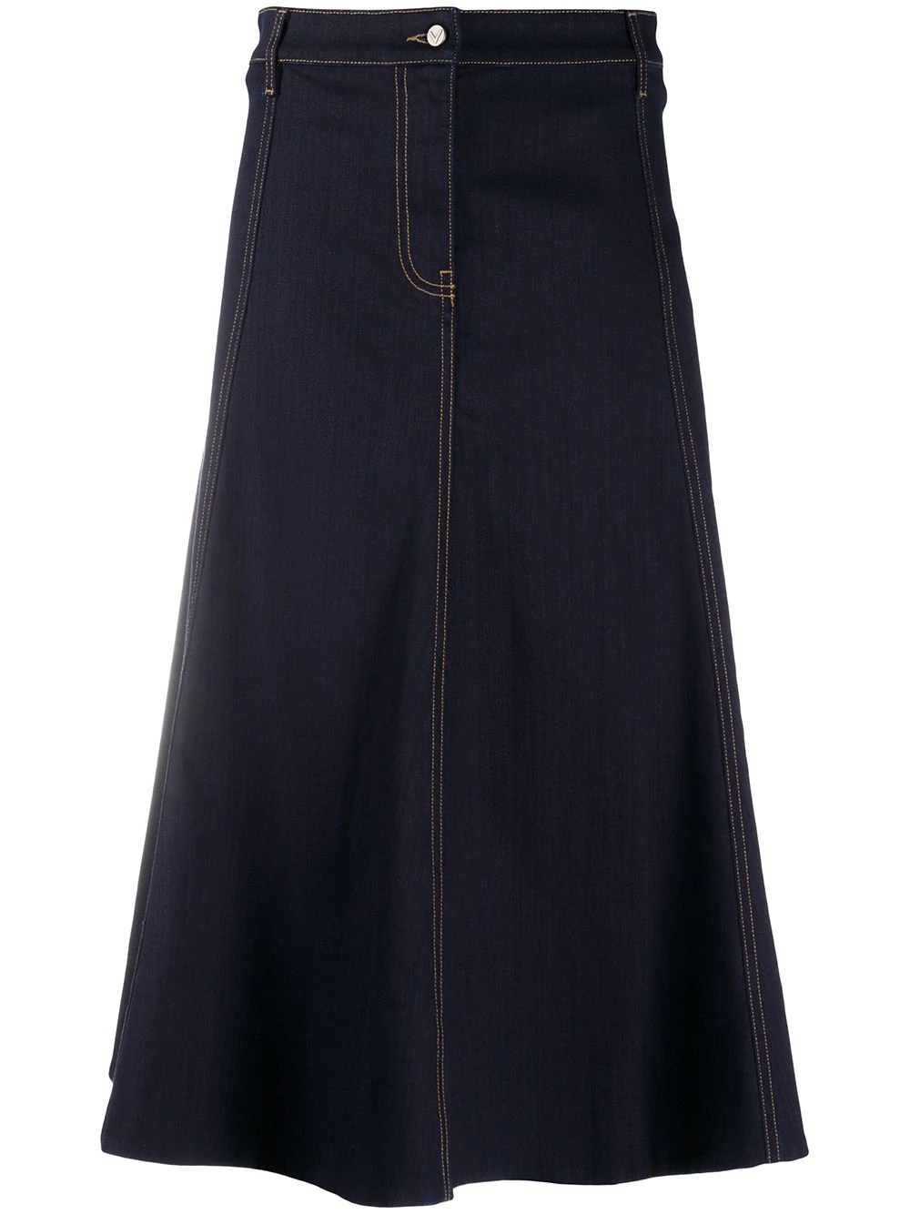 A-line denim skirt - 1