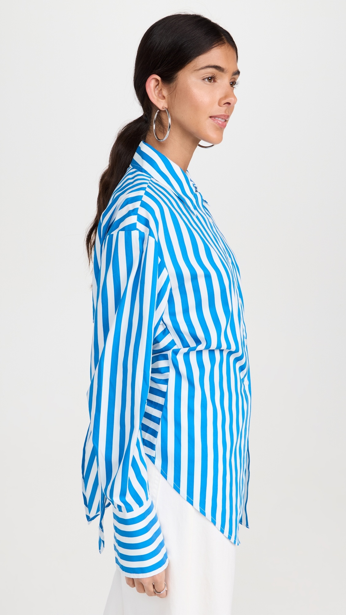 Loch Striped Poplin Button Up Top - 3