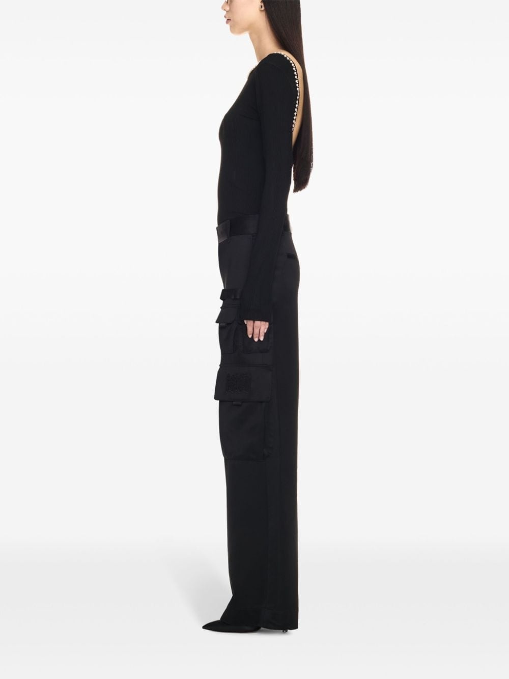 logo-embroidered top - 3