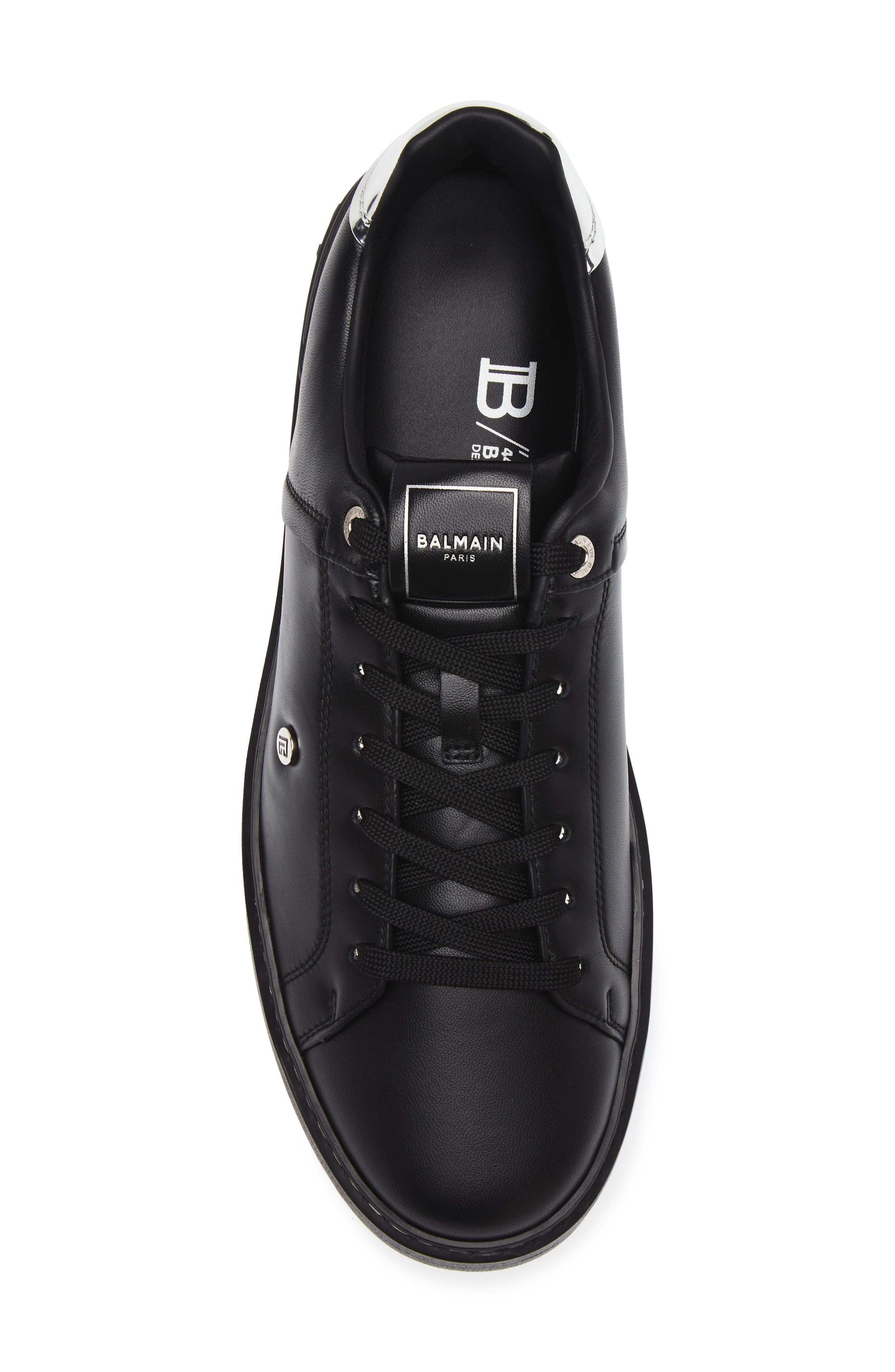Balmain B-Court Low Top Sneaker in Eac Black/Silver at Nordstrom - 5