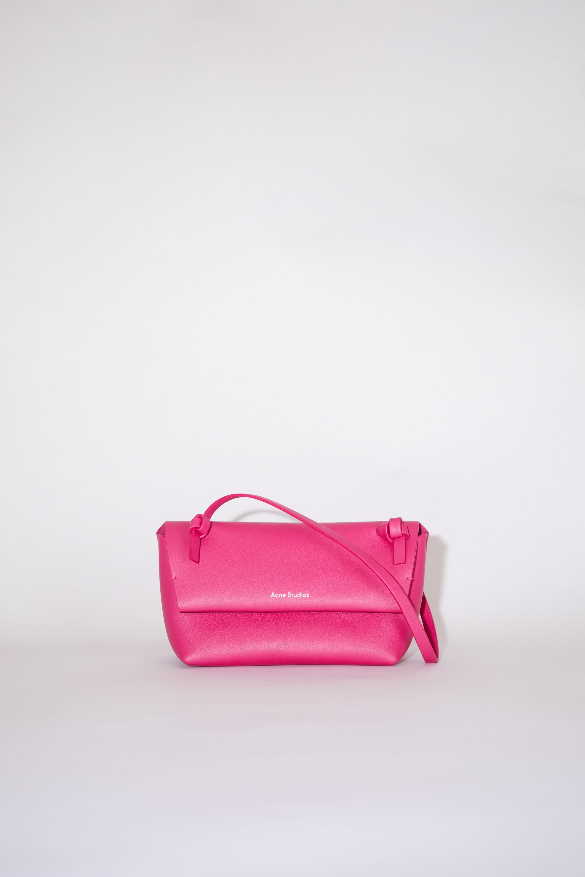 Acne Studios Mini shoulder bag Fuchsia pink REVERSIBLE