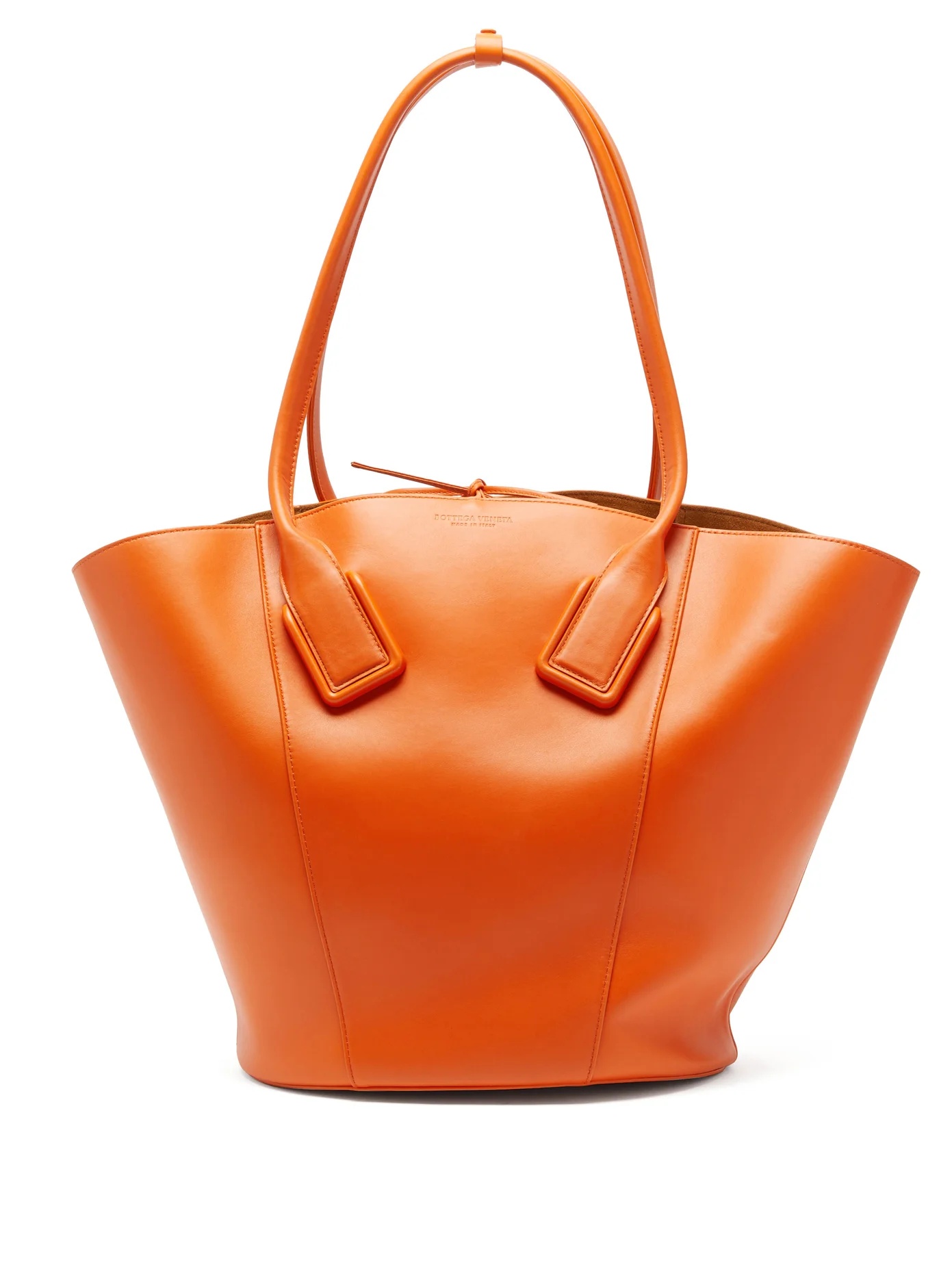 Basket large leather tote bag - 1