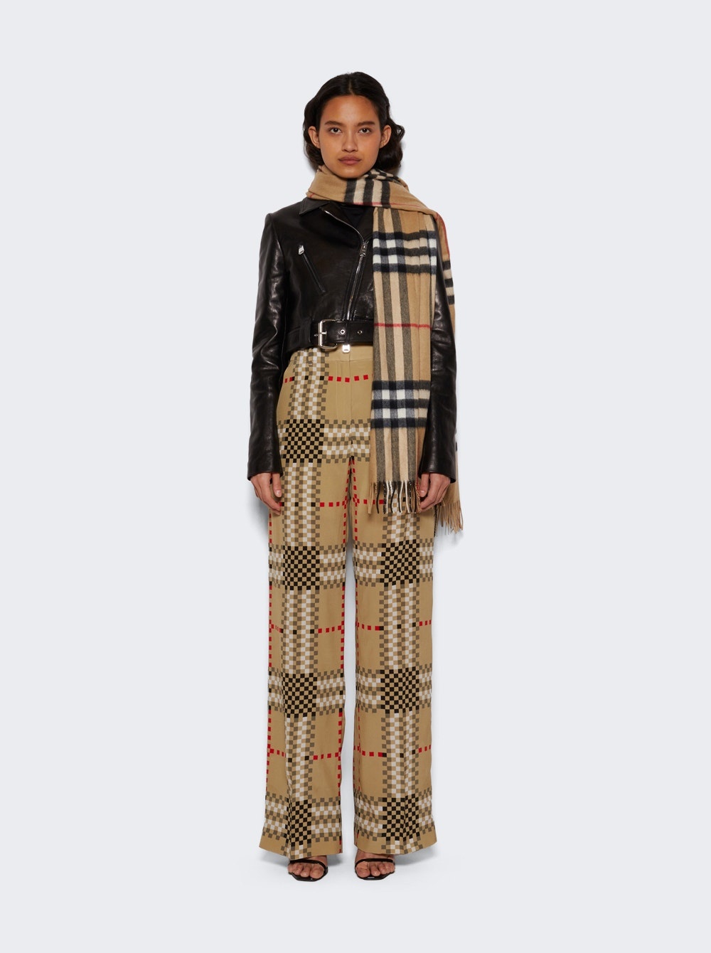 Vintage Check Trousers Archive Beige - 2