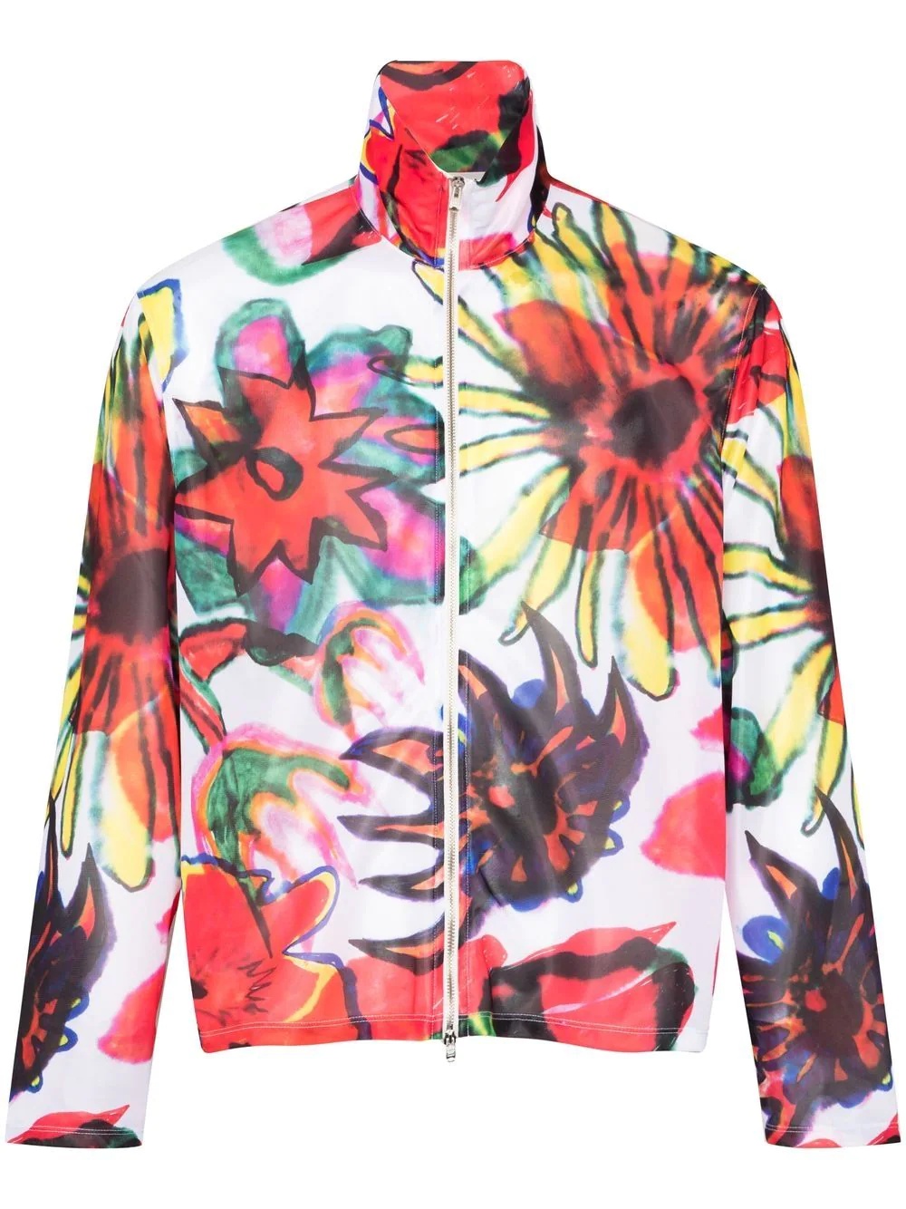 Melting Flowers-print bomber jacket - 1