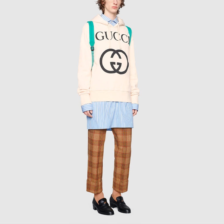 Gucci Hooded sweatshirt with Interlocking G 'off-white' 475374-X3Q25-9524 - 3
