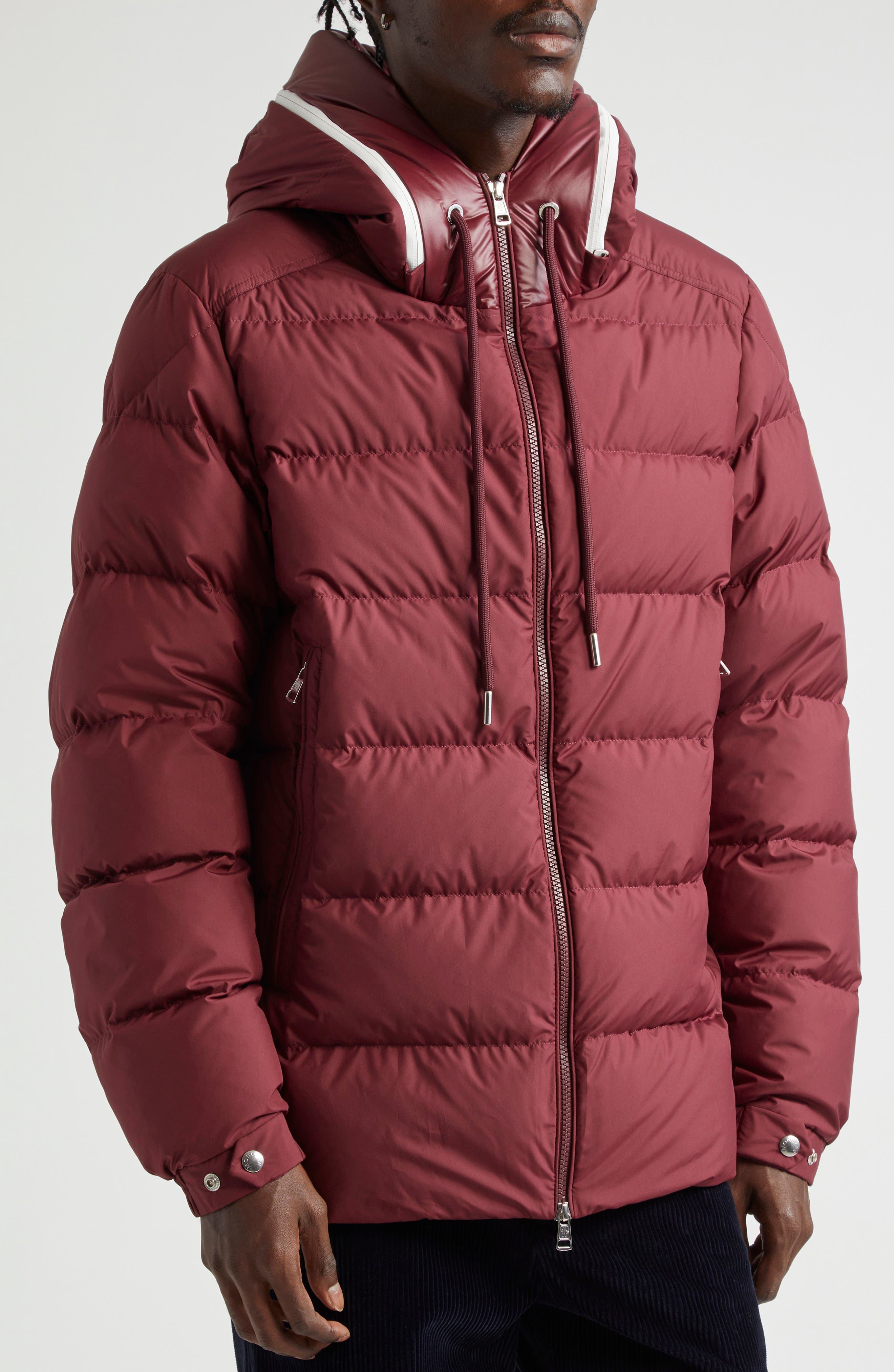 Moncler Cardere Hooded Down Puffer Jacket in Red at Nordstrom - 2