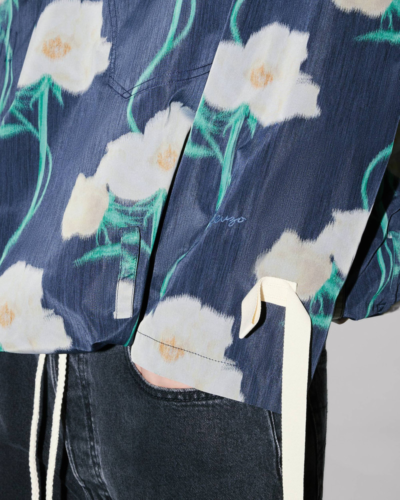 'KENZO Archive Rose' military parka in technical taffeta 6