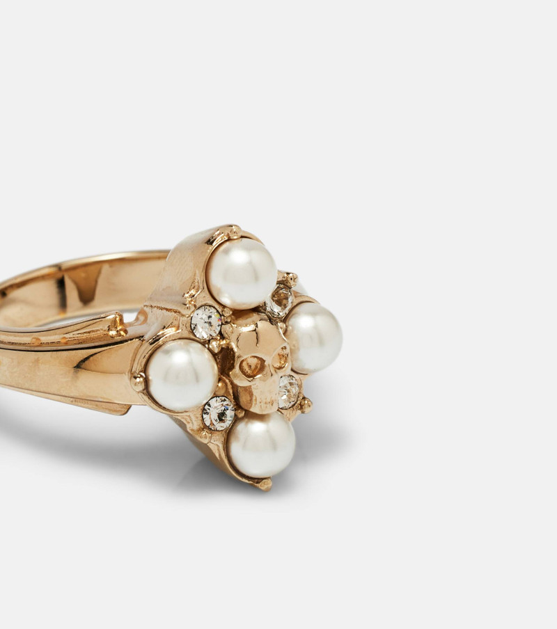 Alexander McQueen Skull embellished ring outlook