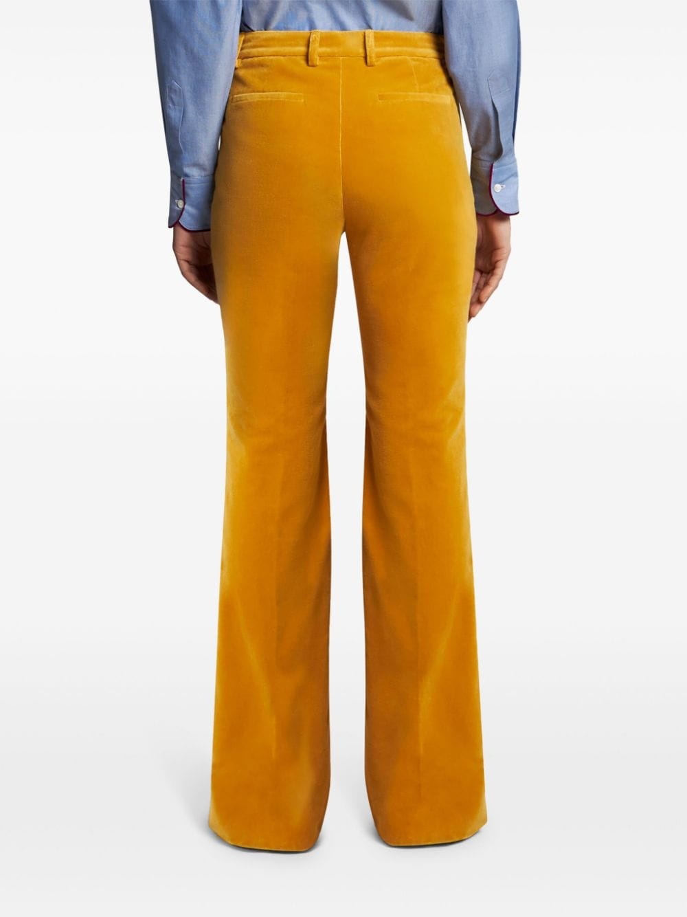 velvet flared trousers - 4