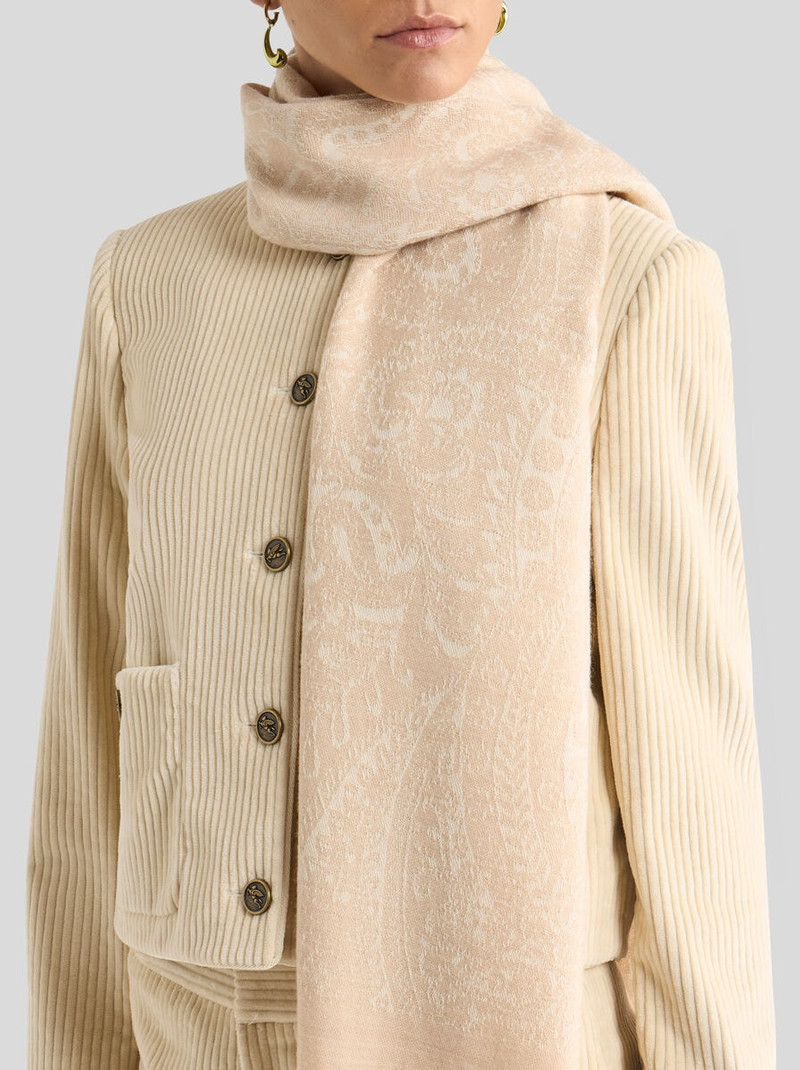 Etro WOOL JACQUARD SCARF WITH FLORAL PAISLEY MOTIF outlook