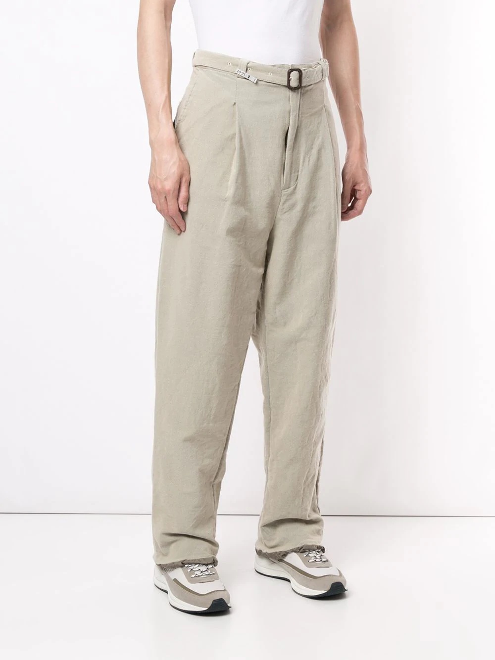 shrank straight leg trousers - 3