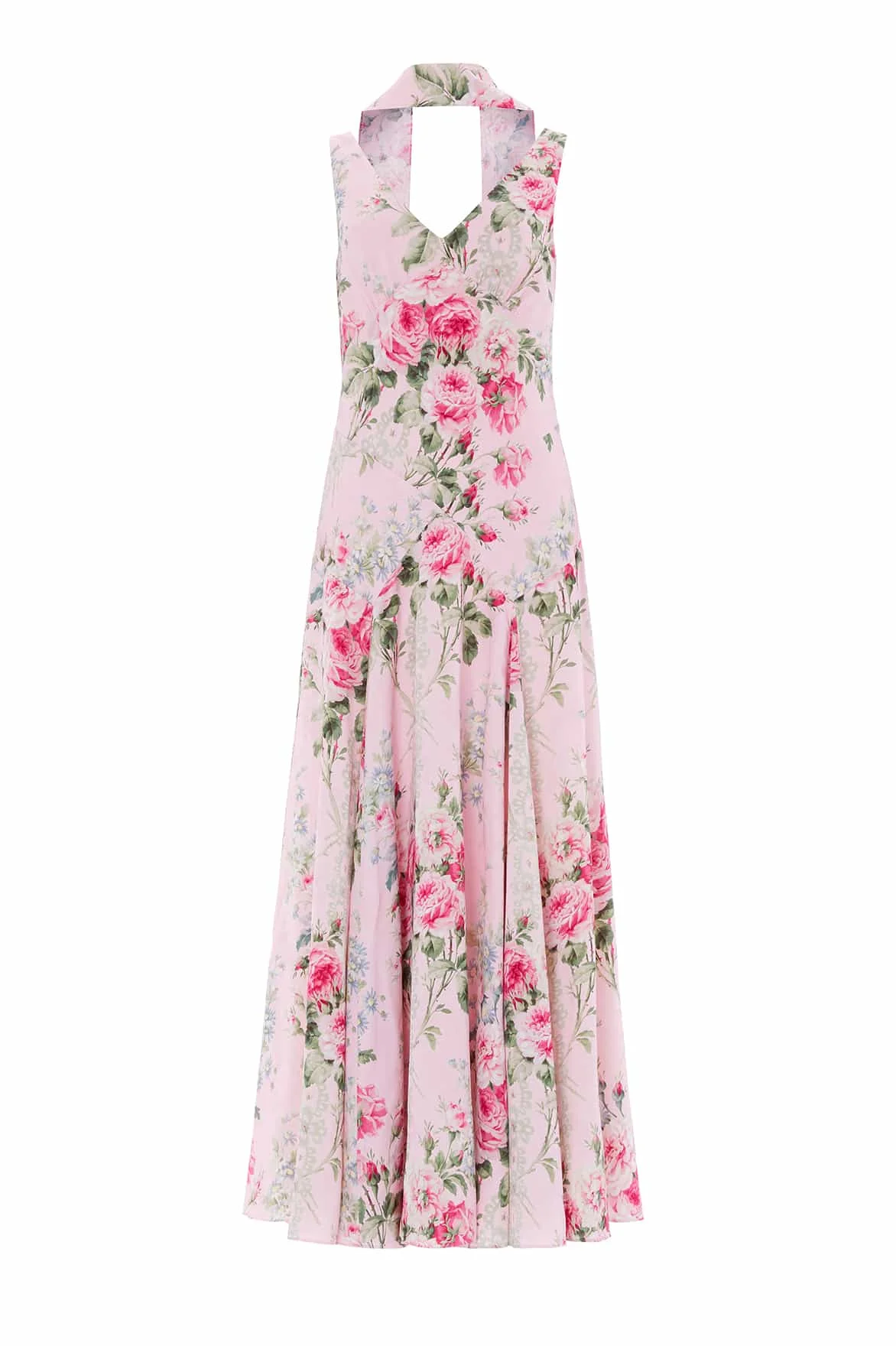 Palace Garden Jacquard V-Neck Gown - 1