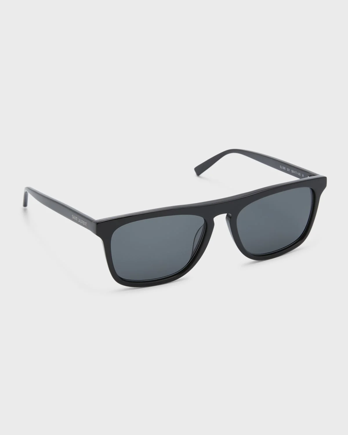 Men's Slim Acetate Aviator Sunglasses with Logo - 1