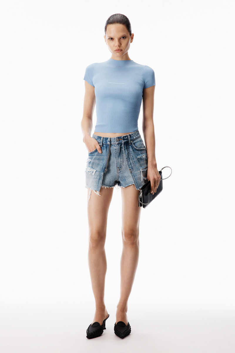 Alexander Wang Jacquard Logo Short Sleeve Crewneck outlook