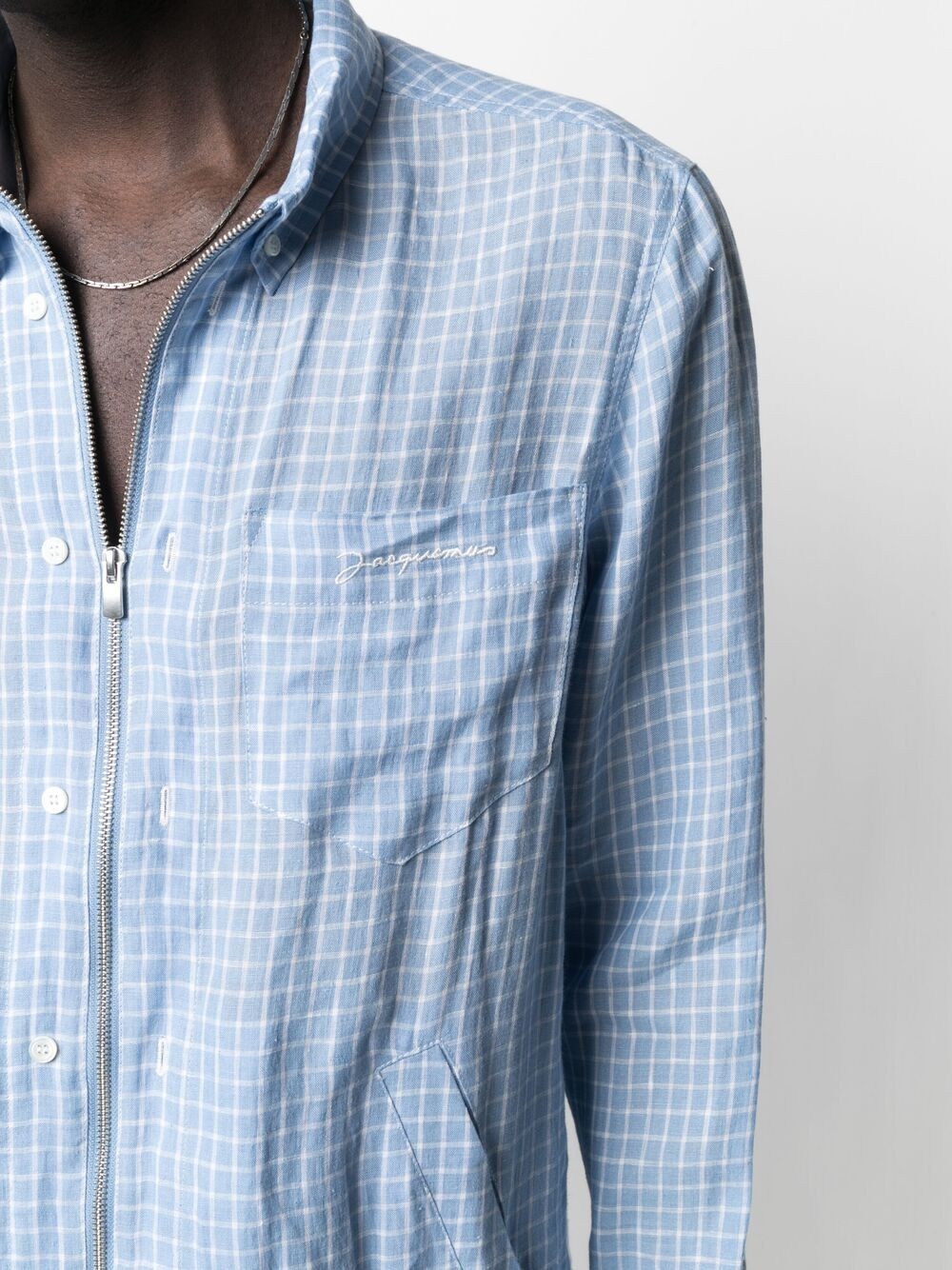 Le Blouson grid-print shirt - 5