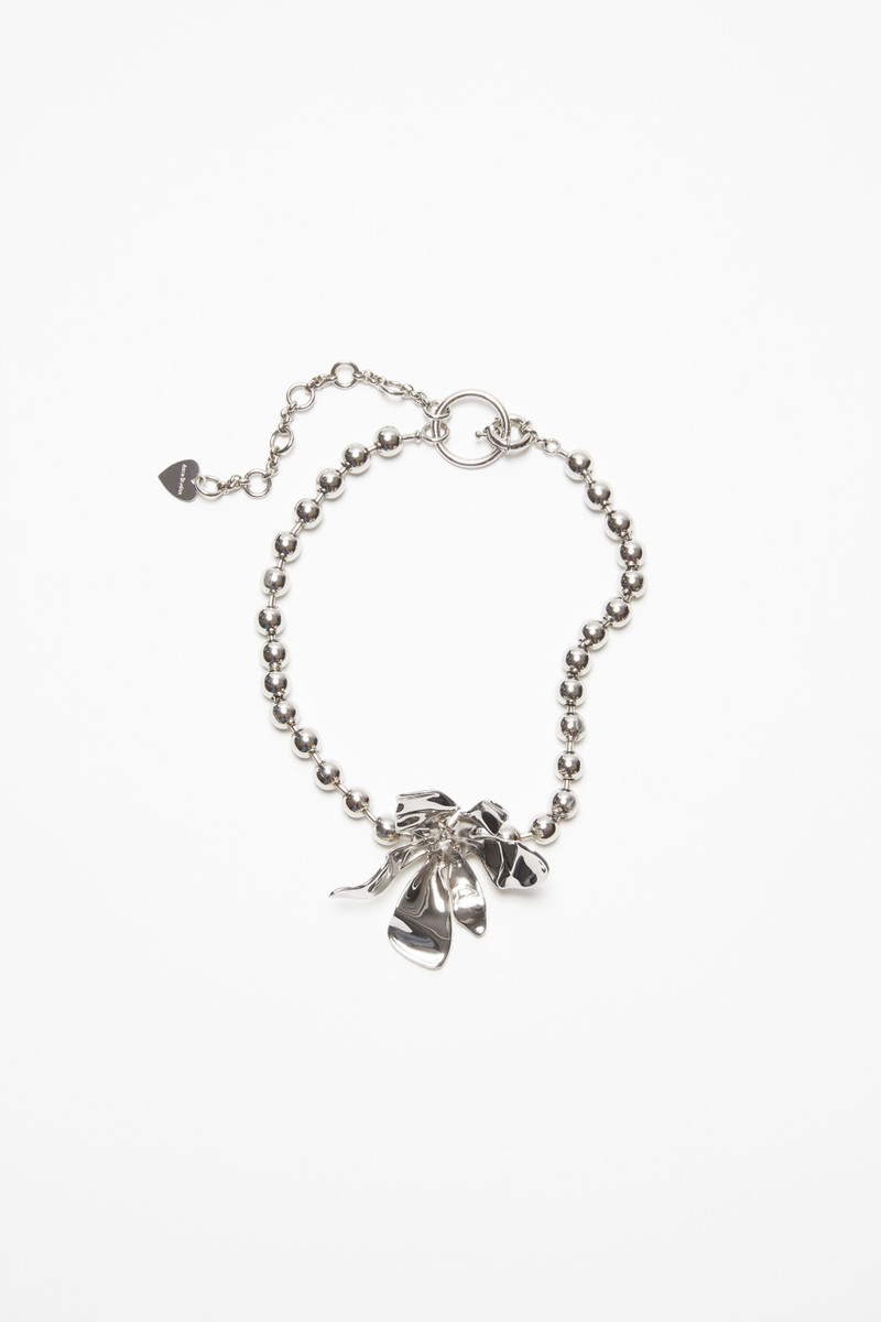 Flower necklace - Silver/transparent 1