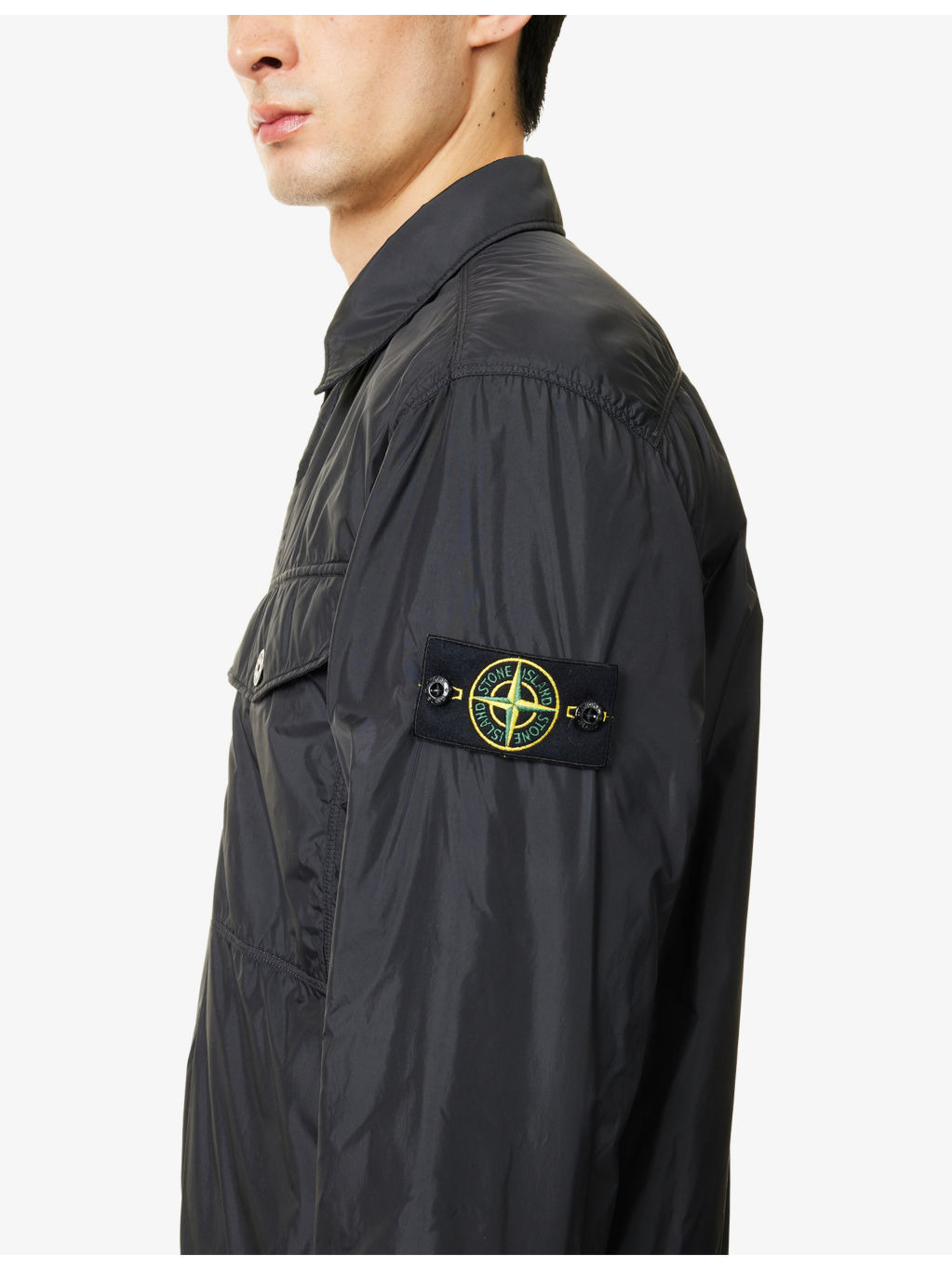 Crinkle Slanted-Pocket Shell Jacket - 5