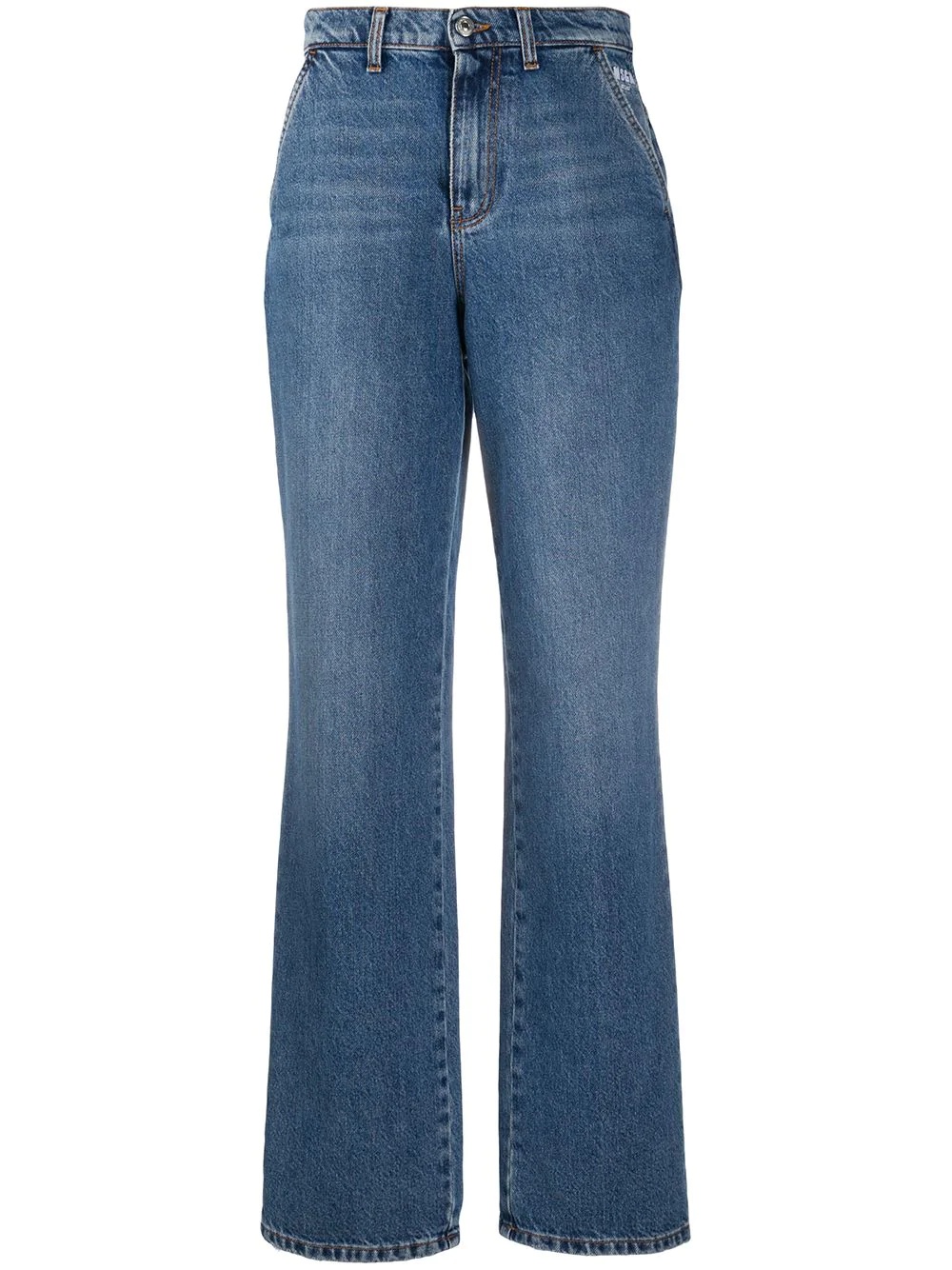 high-rise wide-leg jeans - 1