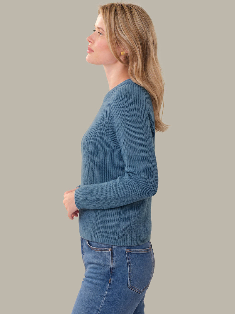 525 america Jane: Crewneck Shaker Stitch Cotton Sweater outlook