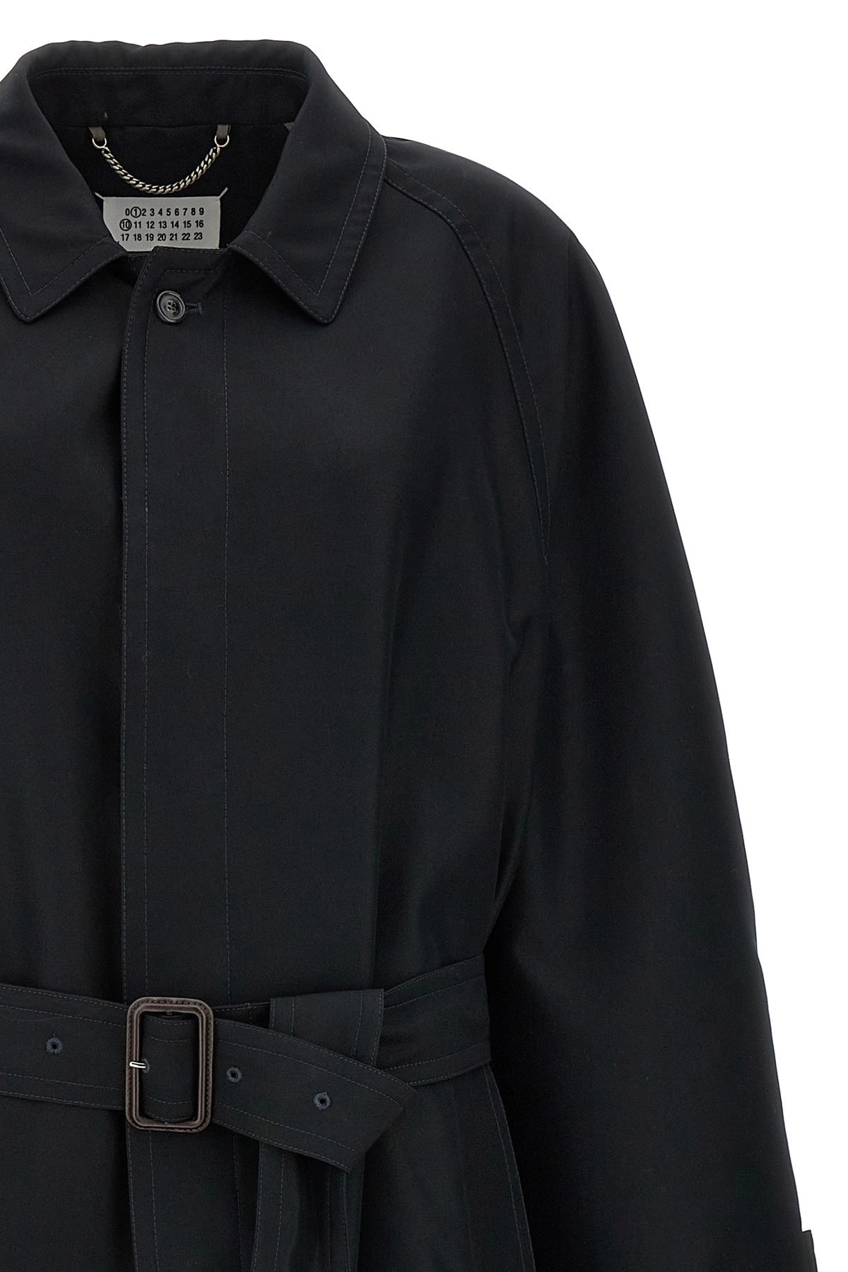 Long single-breasted trench coat - 4