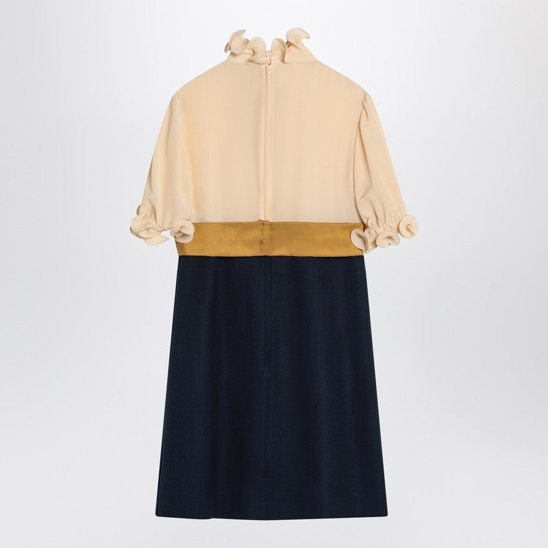Valentino Mini Dress With Ruffles And Bow In Silk Women - 2