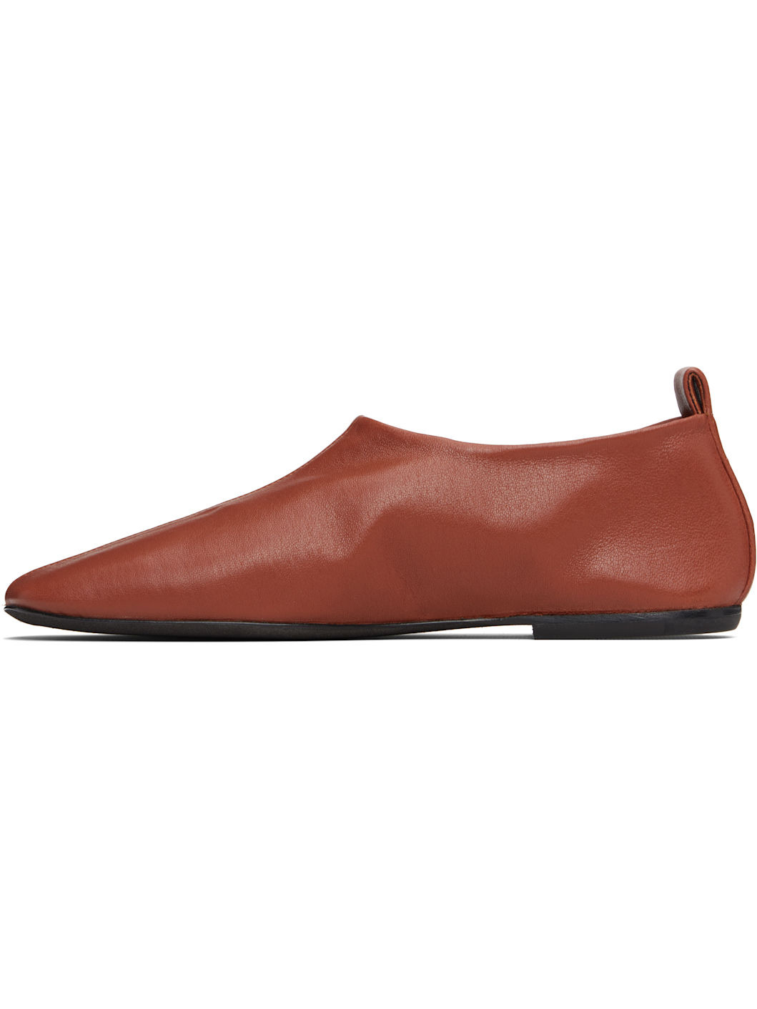 Brown Square Toe Loafers - 3