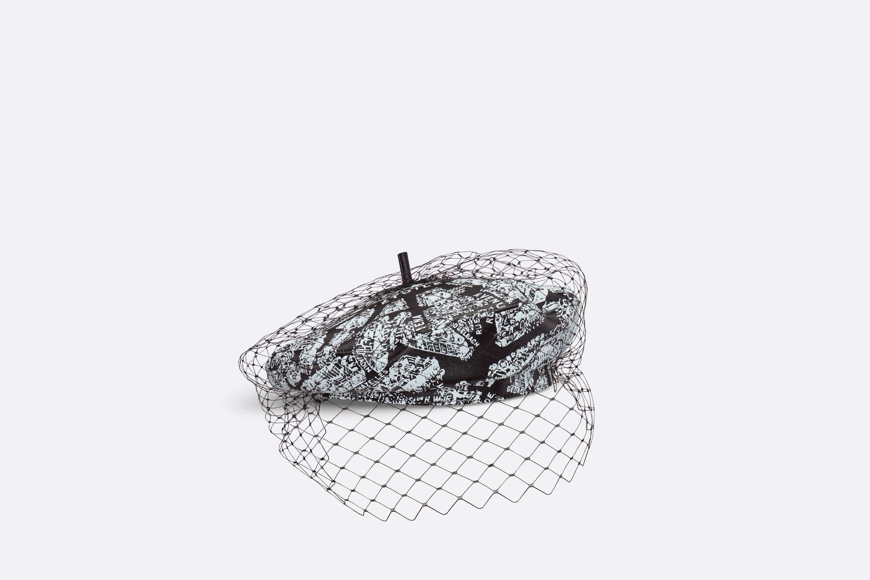Dior Arty Plan de Paris Beret with Veil - 1