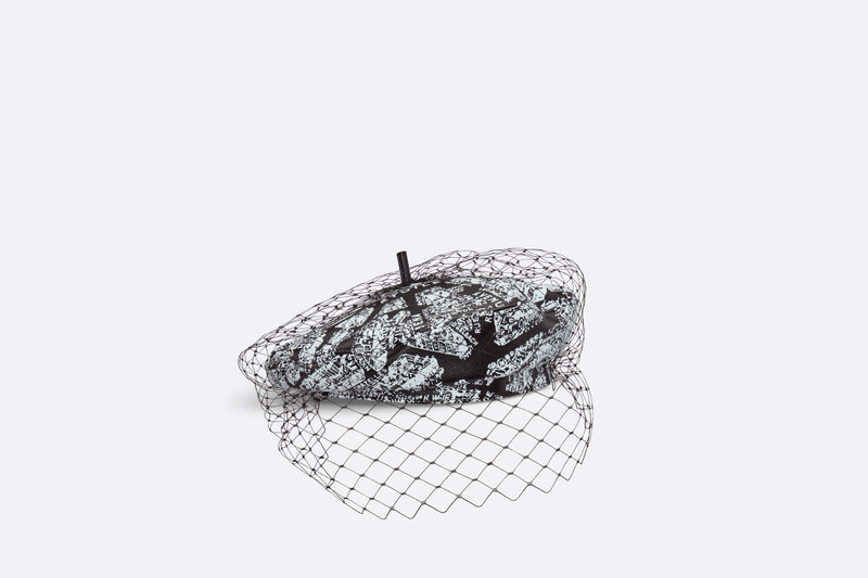 Dior Arty Plan de Paris Beret with Veil 1