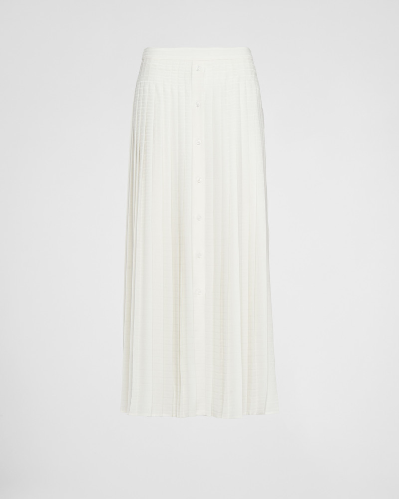 Long crêpe de Chine skirt 1