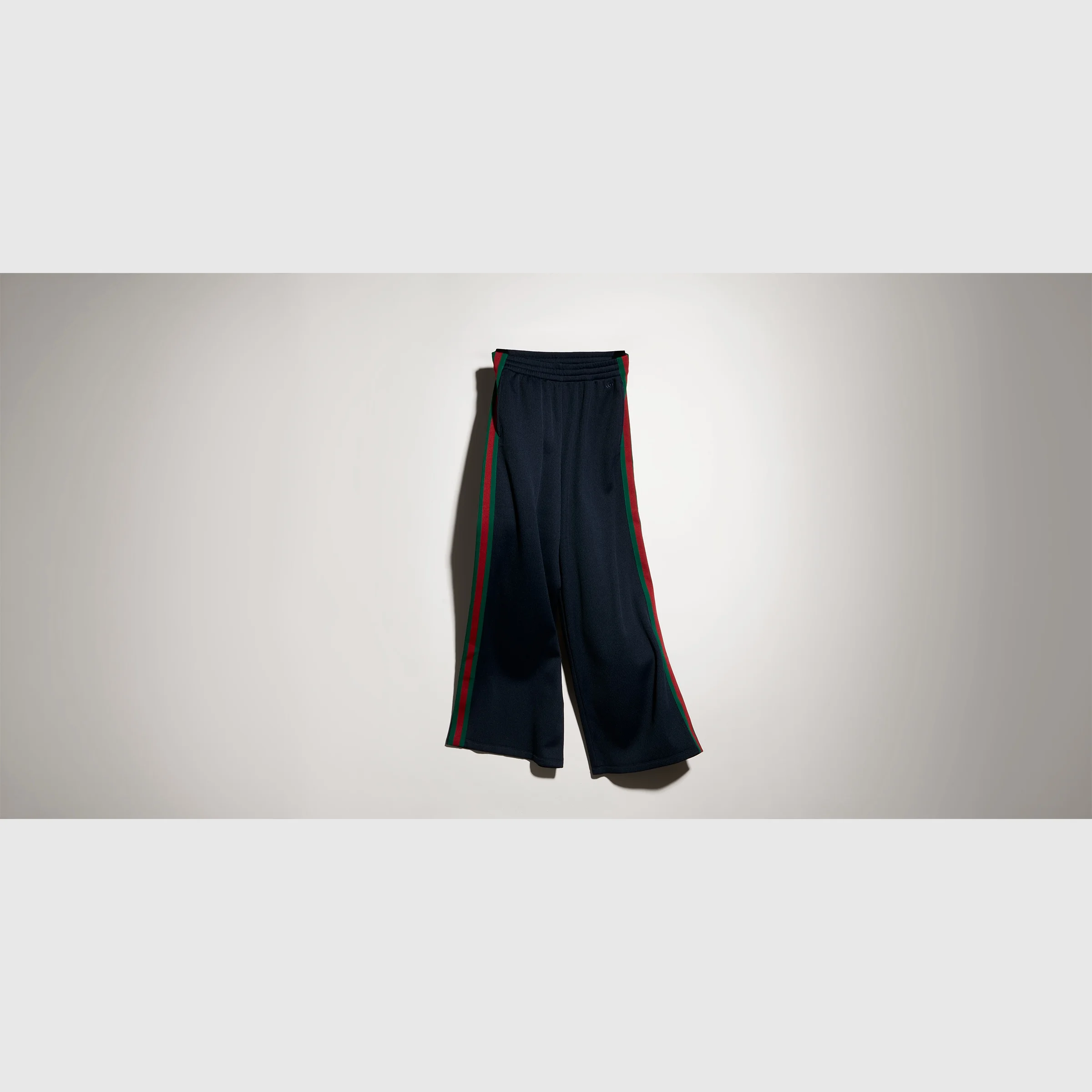 Rib cotton jersey leisure pants with Web - 1