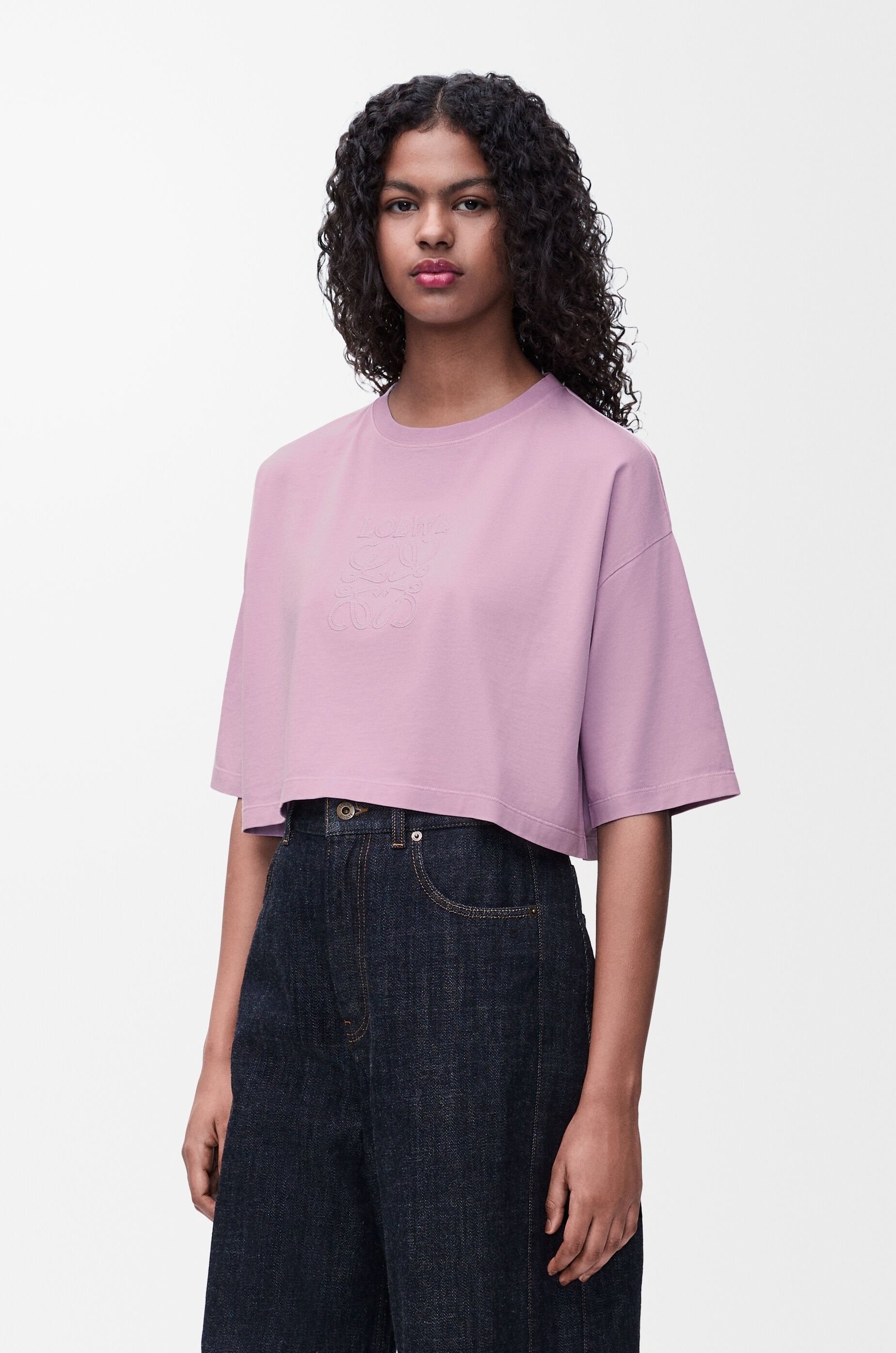 Cropped T-shirt in cotton - 3