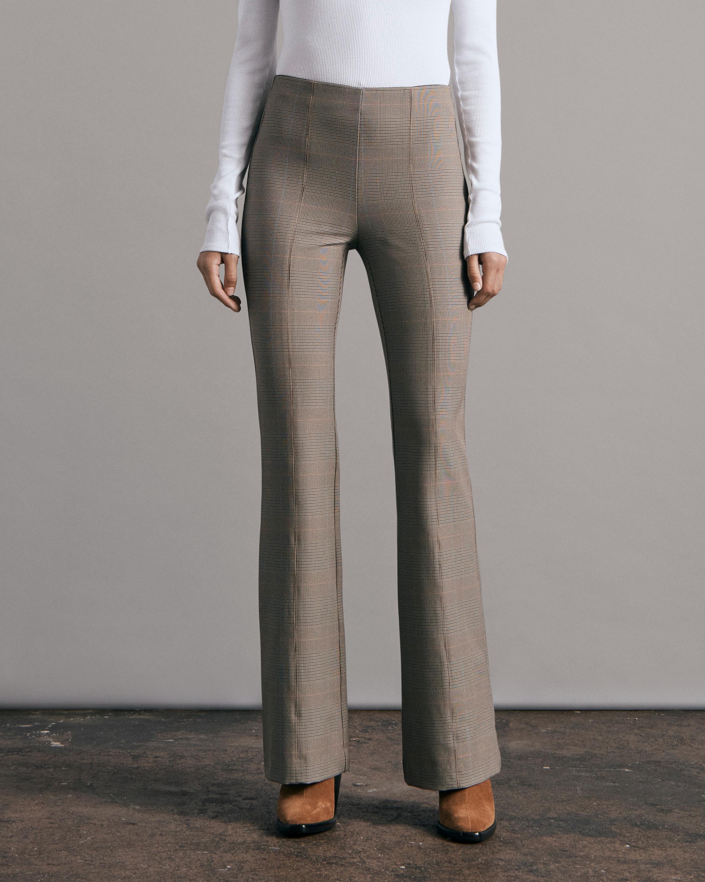 Simone Plaid Jacquard Flare
Slim Fit Pant - 2