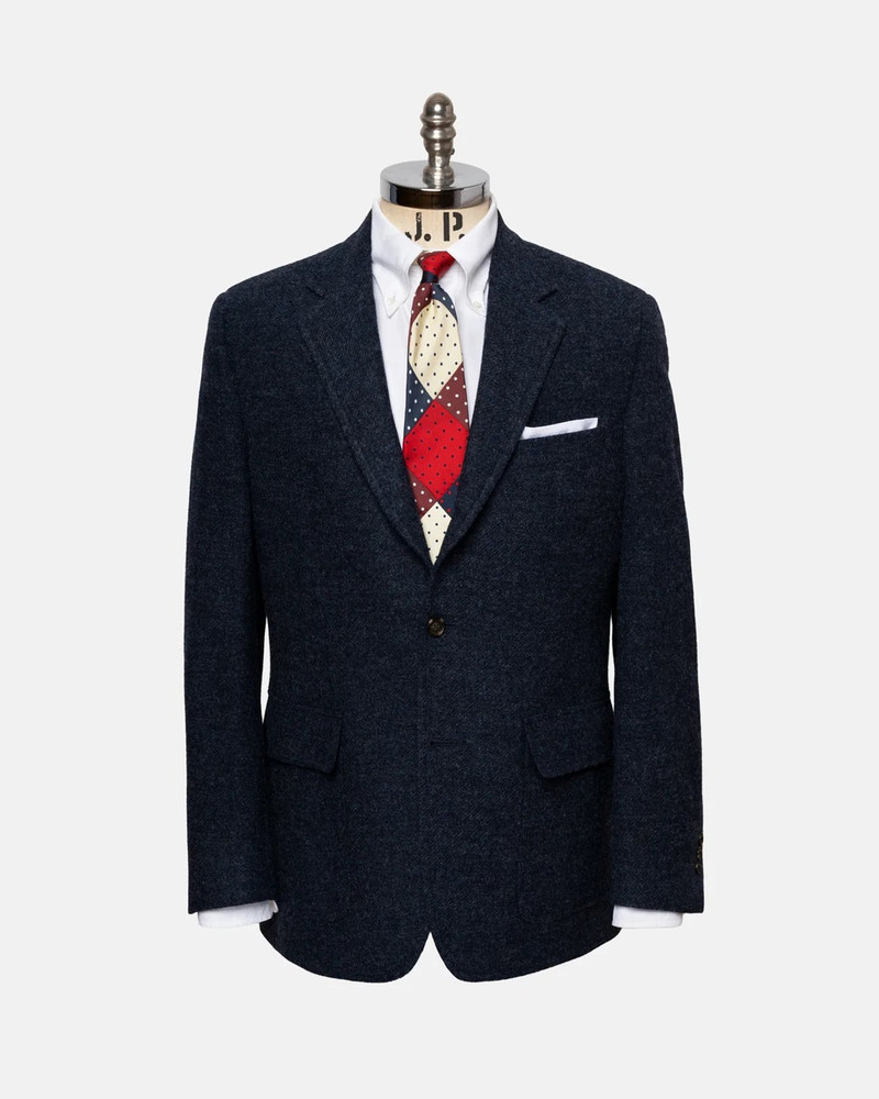 MADE-IN-CANADA BLUE MARL SHAGGY DOG SCOTTISH SHETLAND WOOL SPORT COAT 1