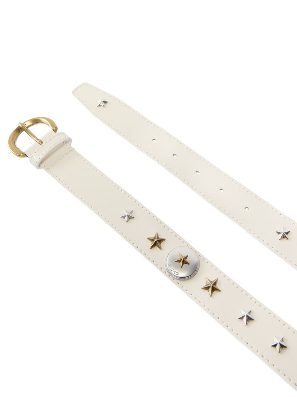 star-studded leather belt - 3