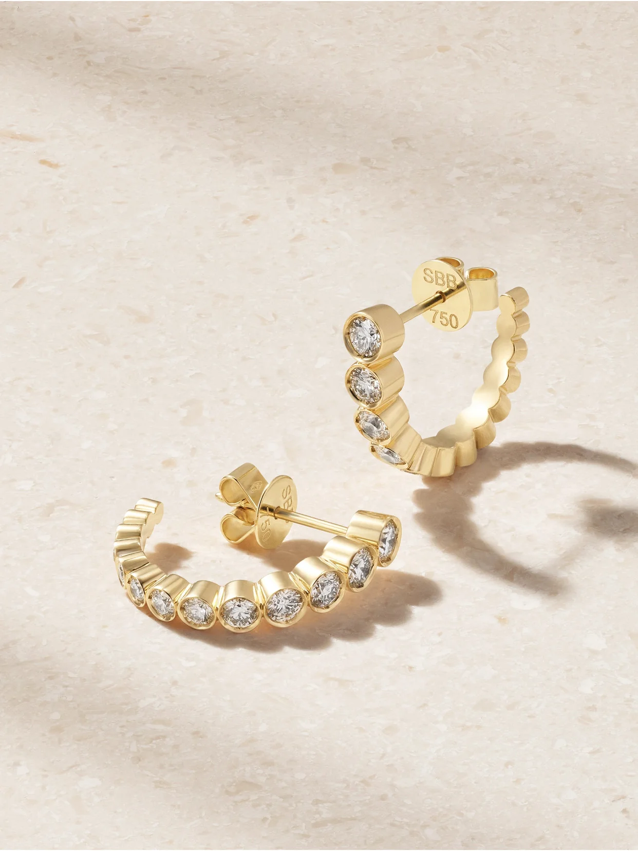 Boucle Ensemble 18-karat Recycled Gold Diamond Earrings - 1