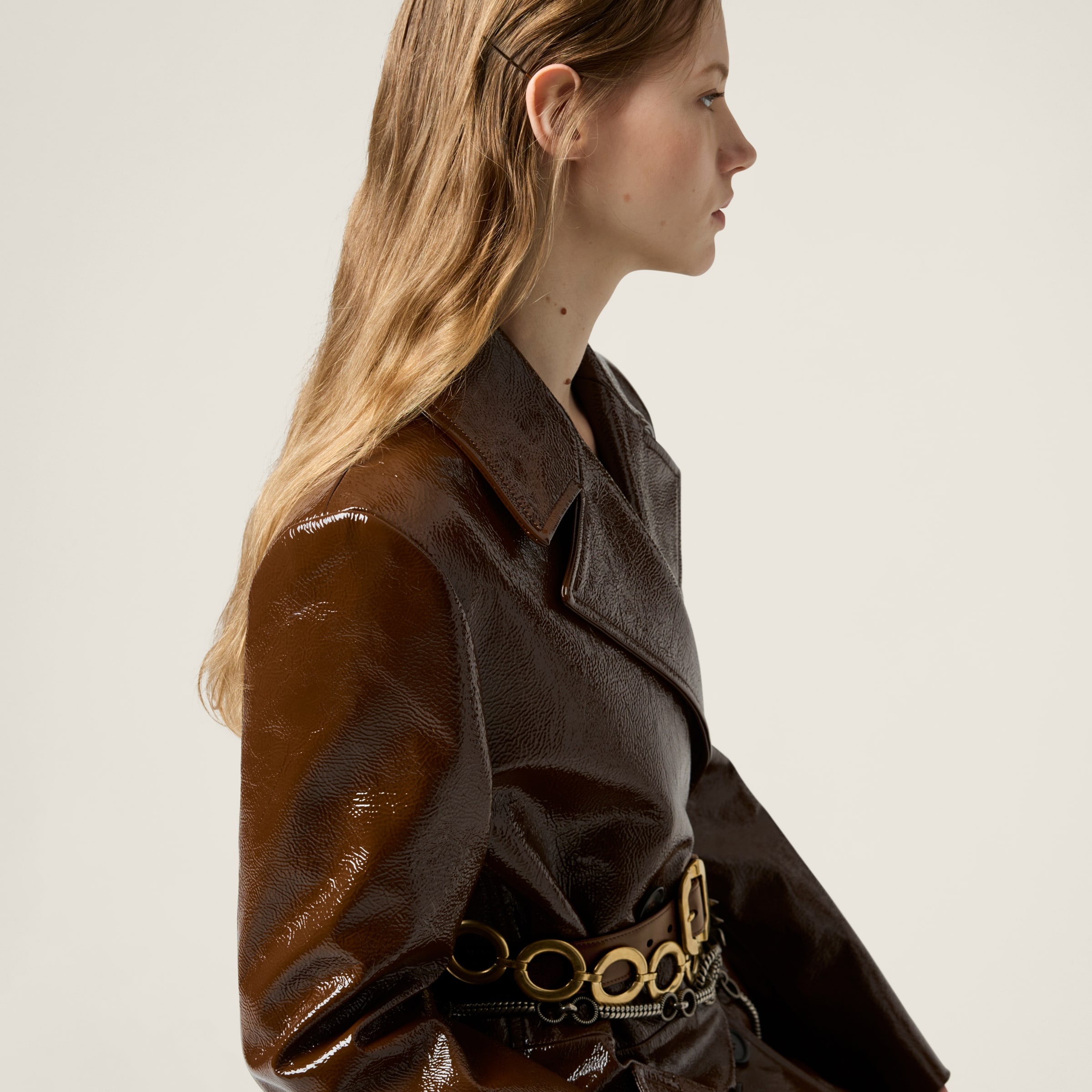 Double-breasted naplak coat - 5