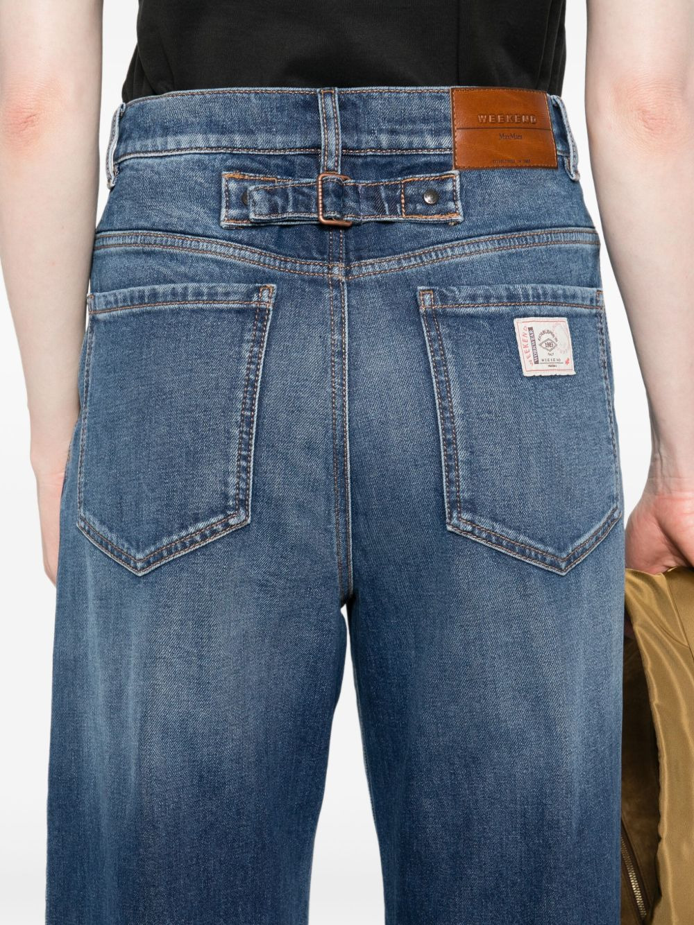 pleated-front jeans - 4