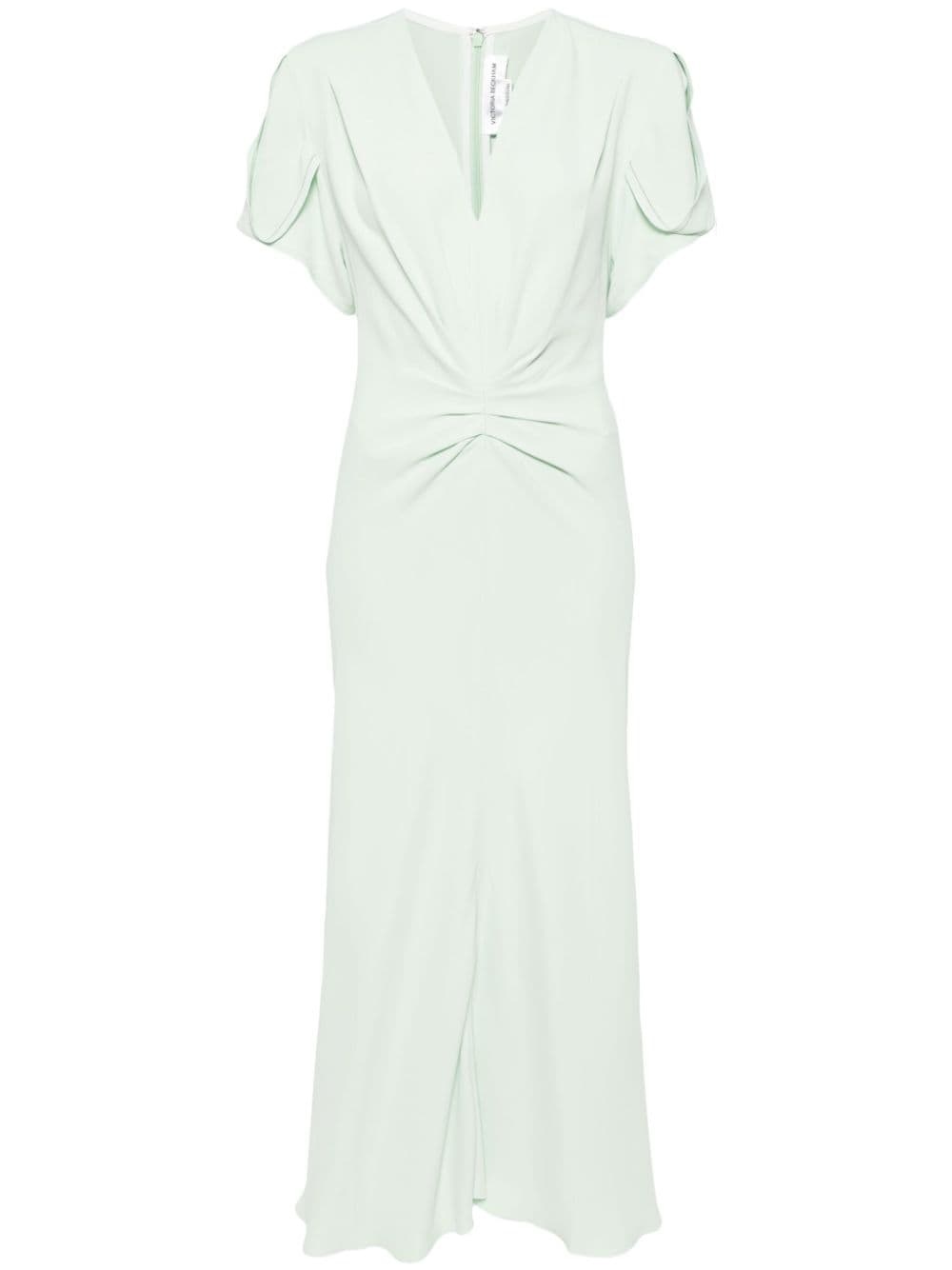 ruched-detail midi dress - 1