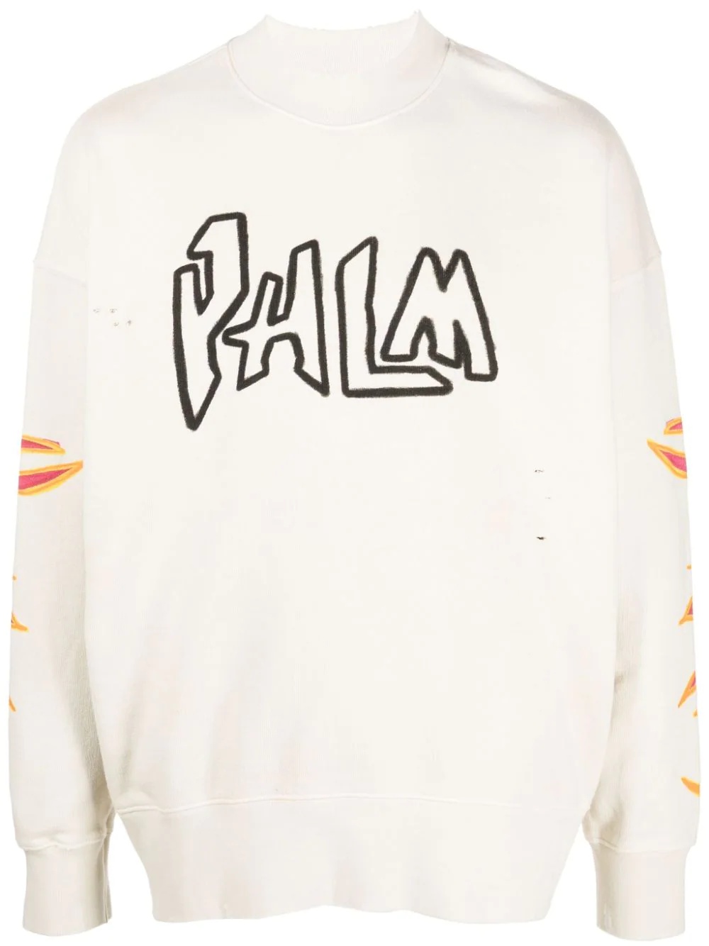 graffiti-print logo sweatshirt - 1